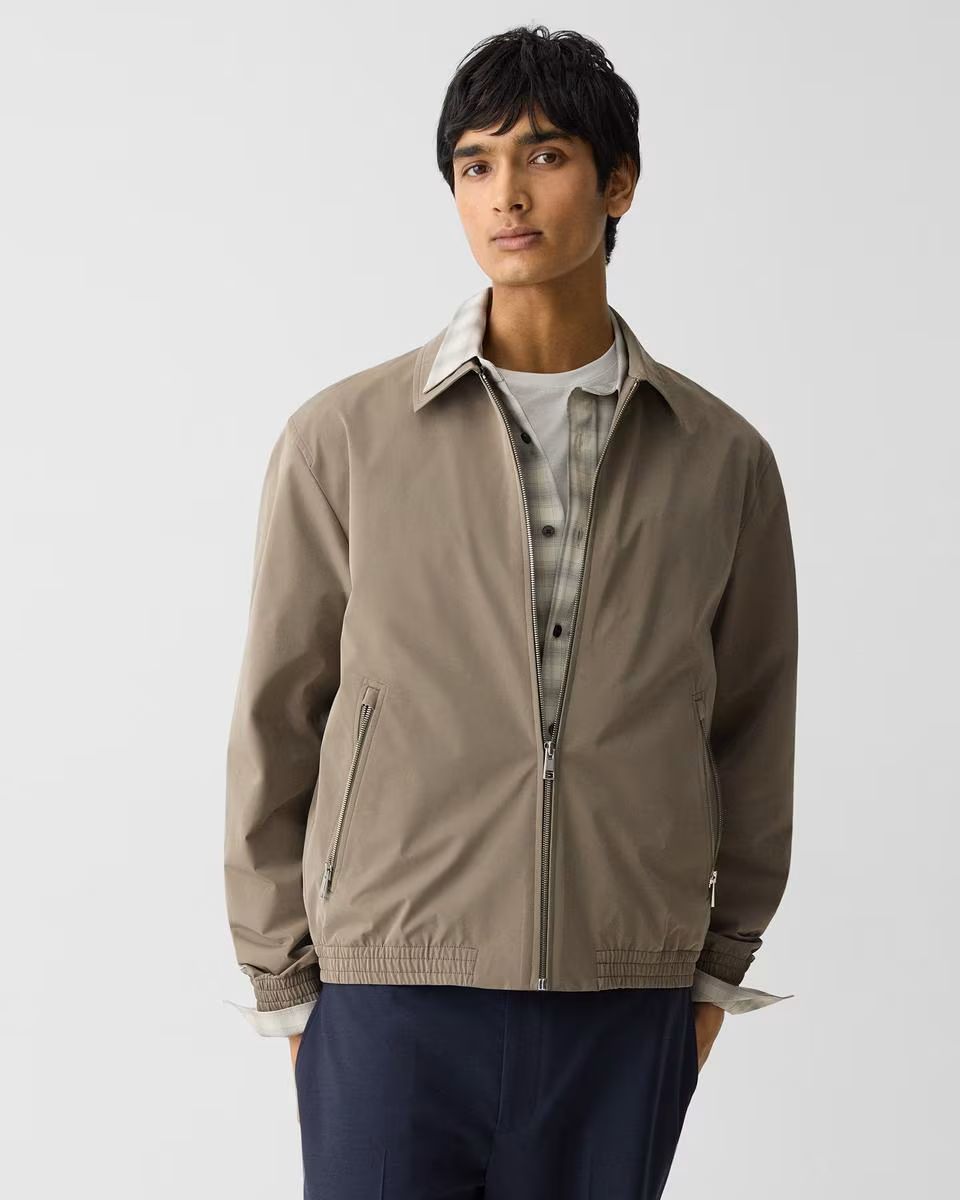 Blouson Zip Jacket in Foundation Twill - Theory Factory Store
