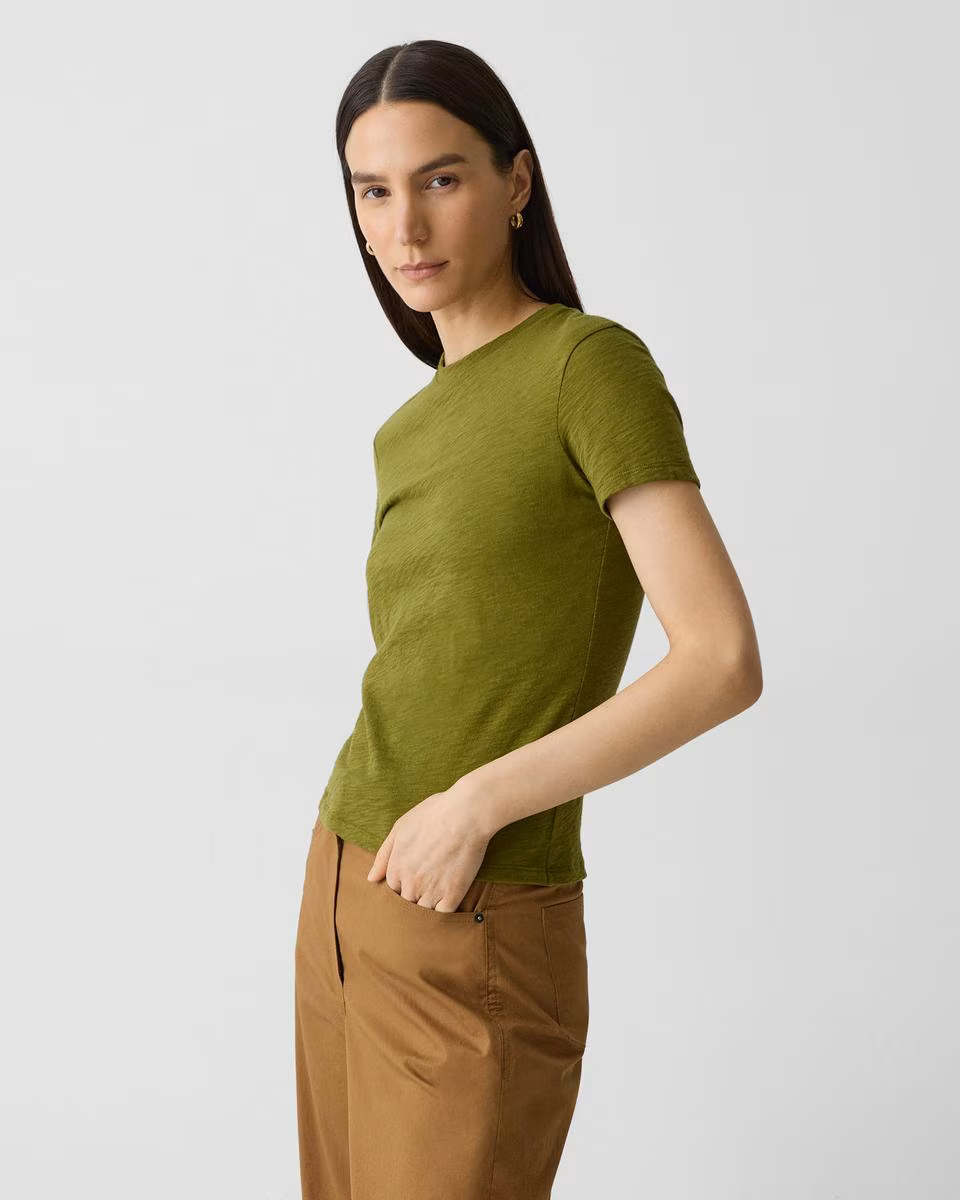 Tiny Tee in Organic Slub Cotton - Theory Factory Store