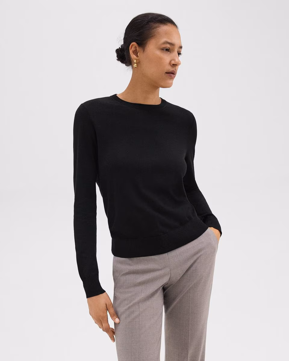 Crewneck Sweater in Regal Wool - Theory Factory Store