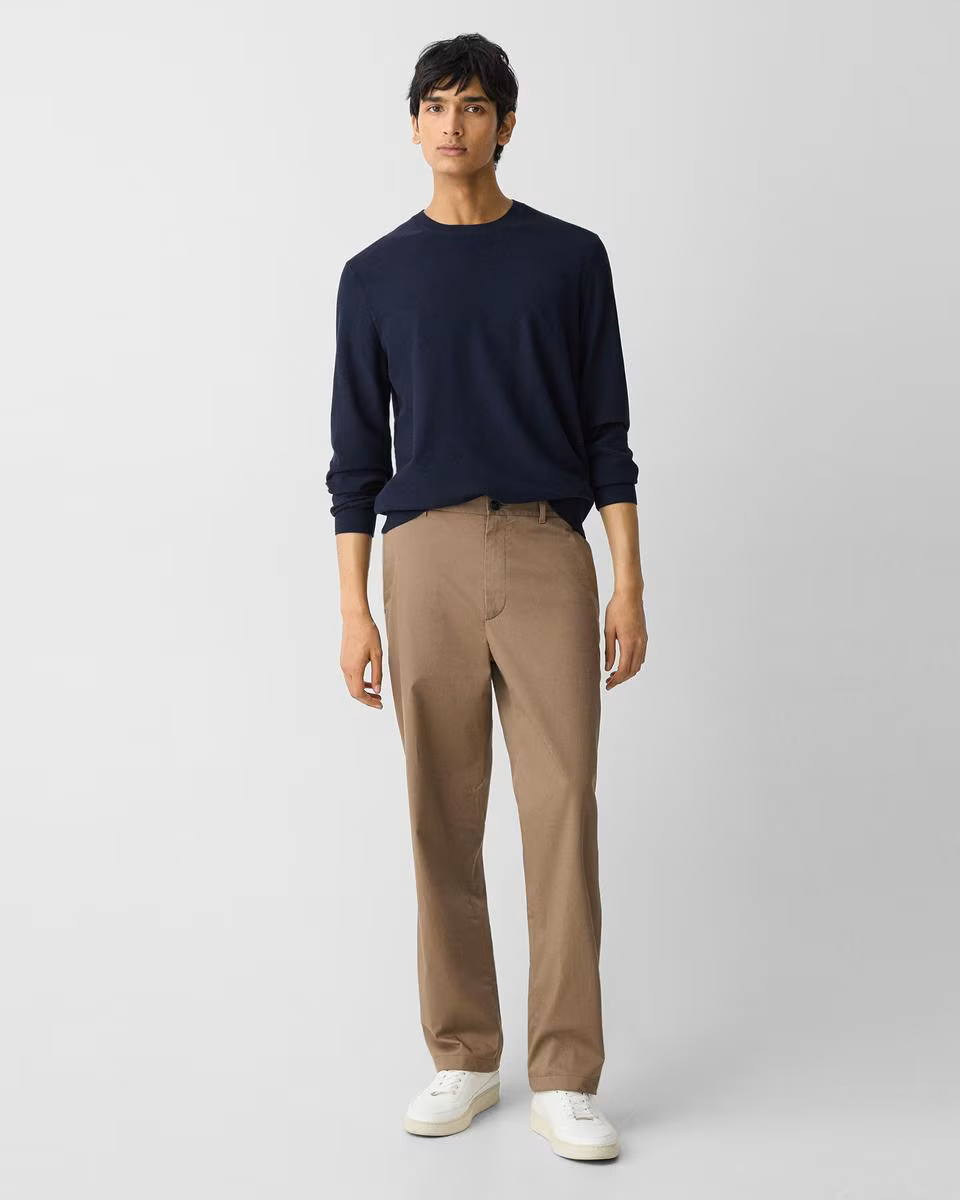 Straight Pant in Cotton-Blend Twill - Theory Factory Store