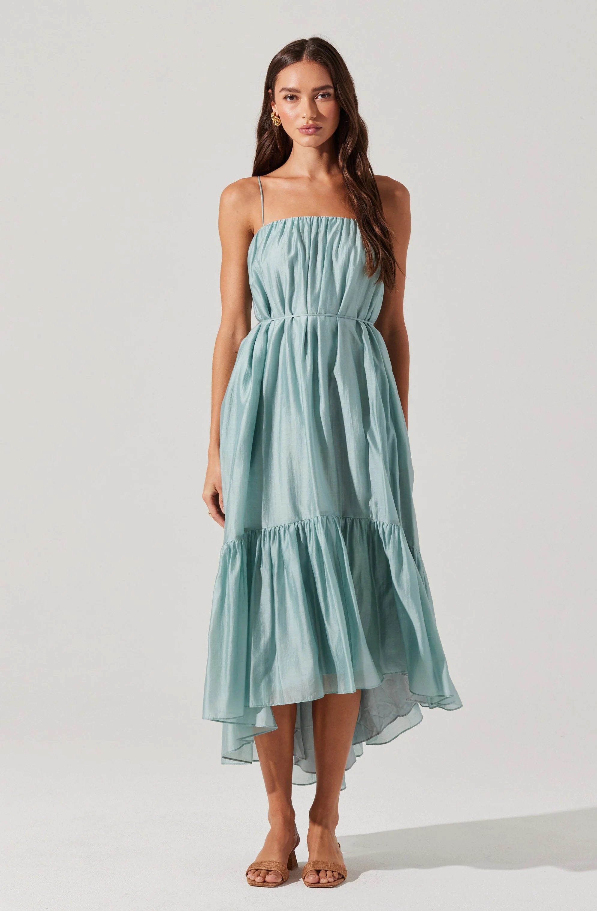Elisha Tiered High-Low Maxi Dress