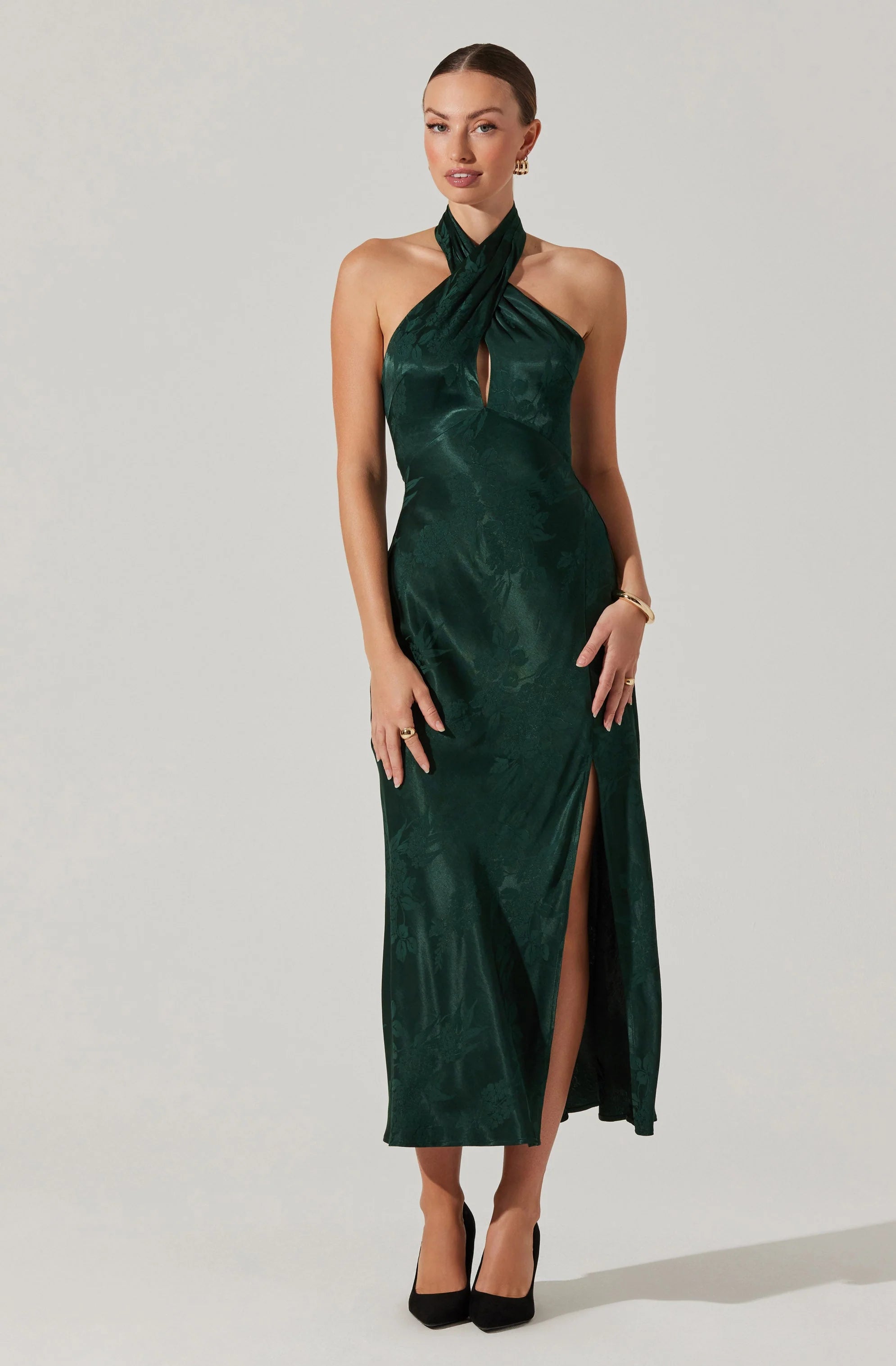 Marissa Halter Neck Midi Dress