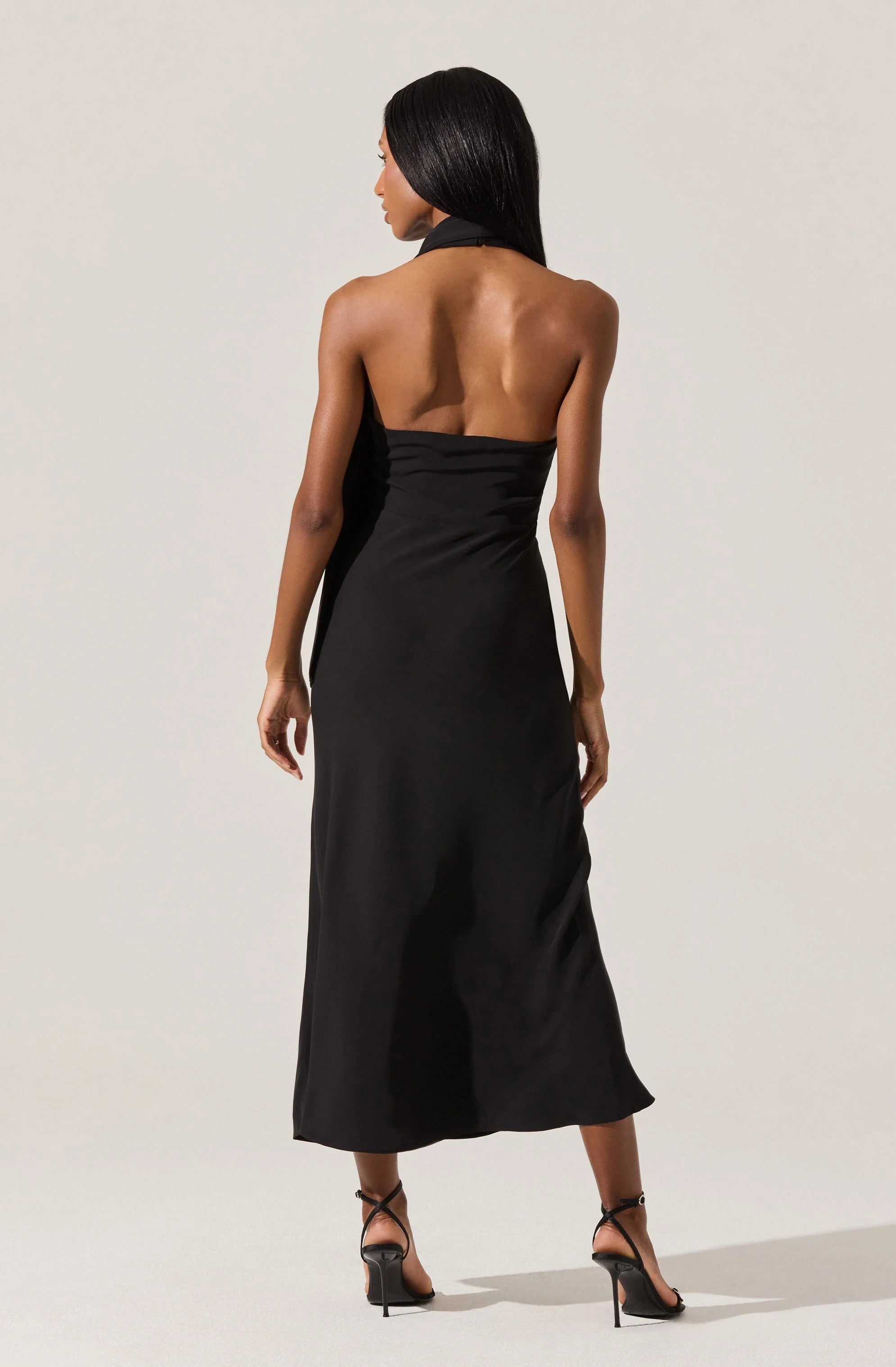Hilaire Halter Midi Dress