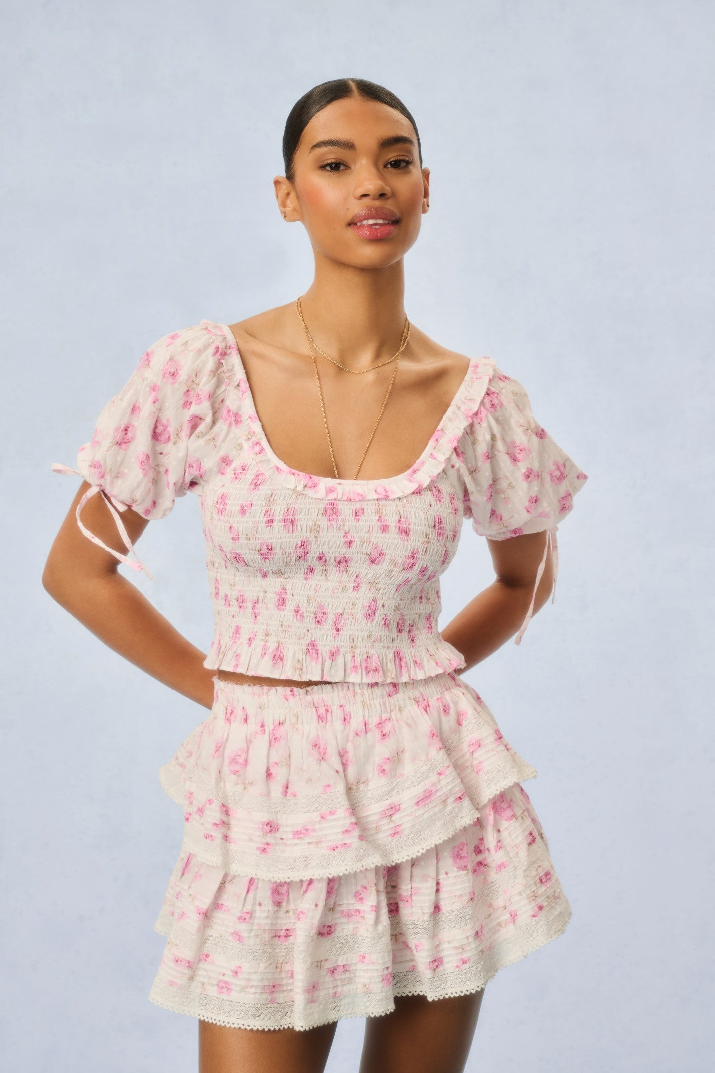 Molly Fragrance Print Top - STERLING DUSK