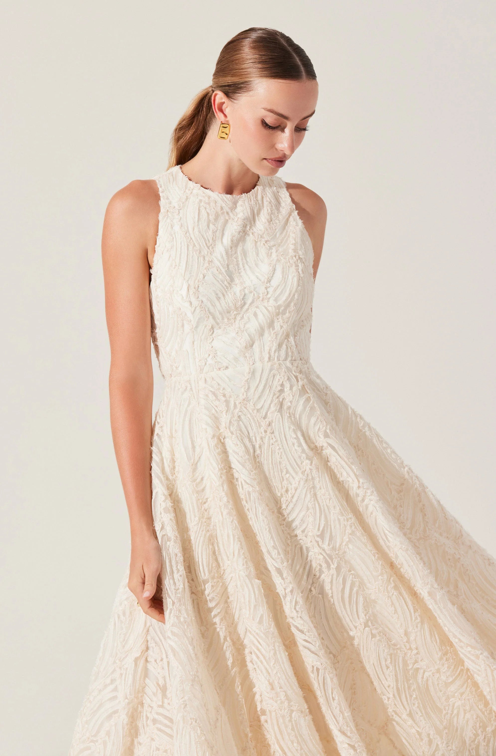 Lillemor 3D Textured Midi Dress