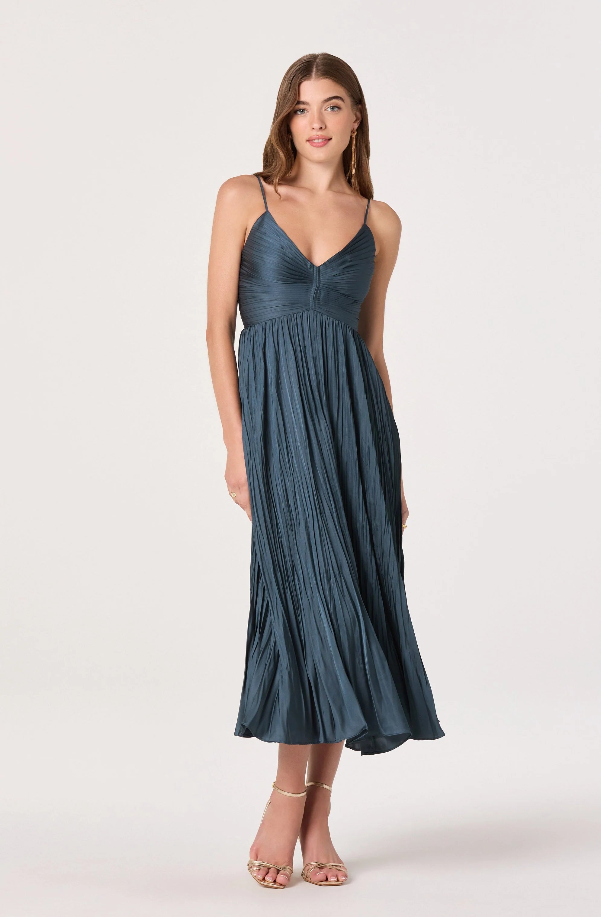 Maeve Pleated Midi Dress