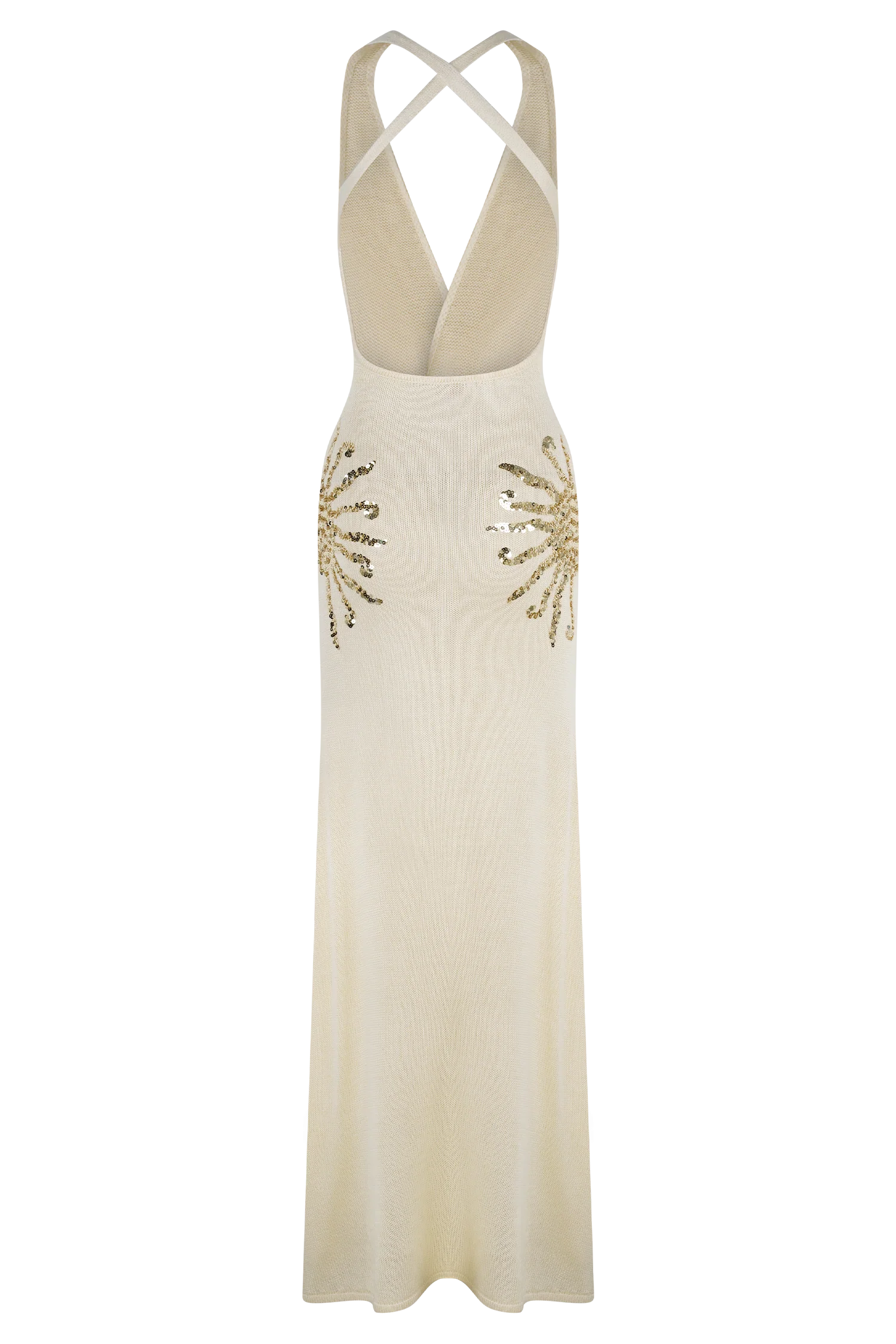 Ellington Knit Maxi Dress With Sequin - Ivory