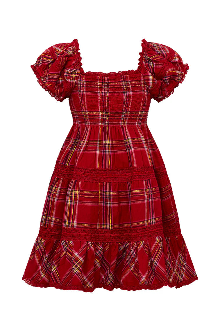 Girls Muriella Tartan Midi Dress