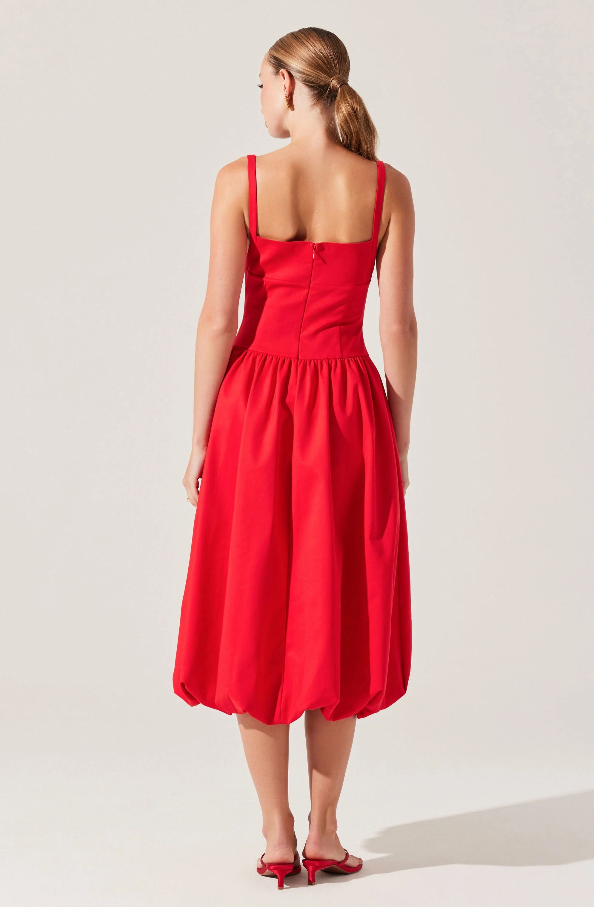 Jevi Sleeveless Bubble Midi Dress