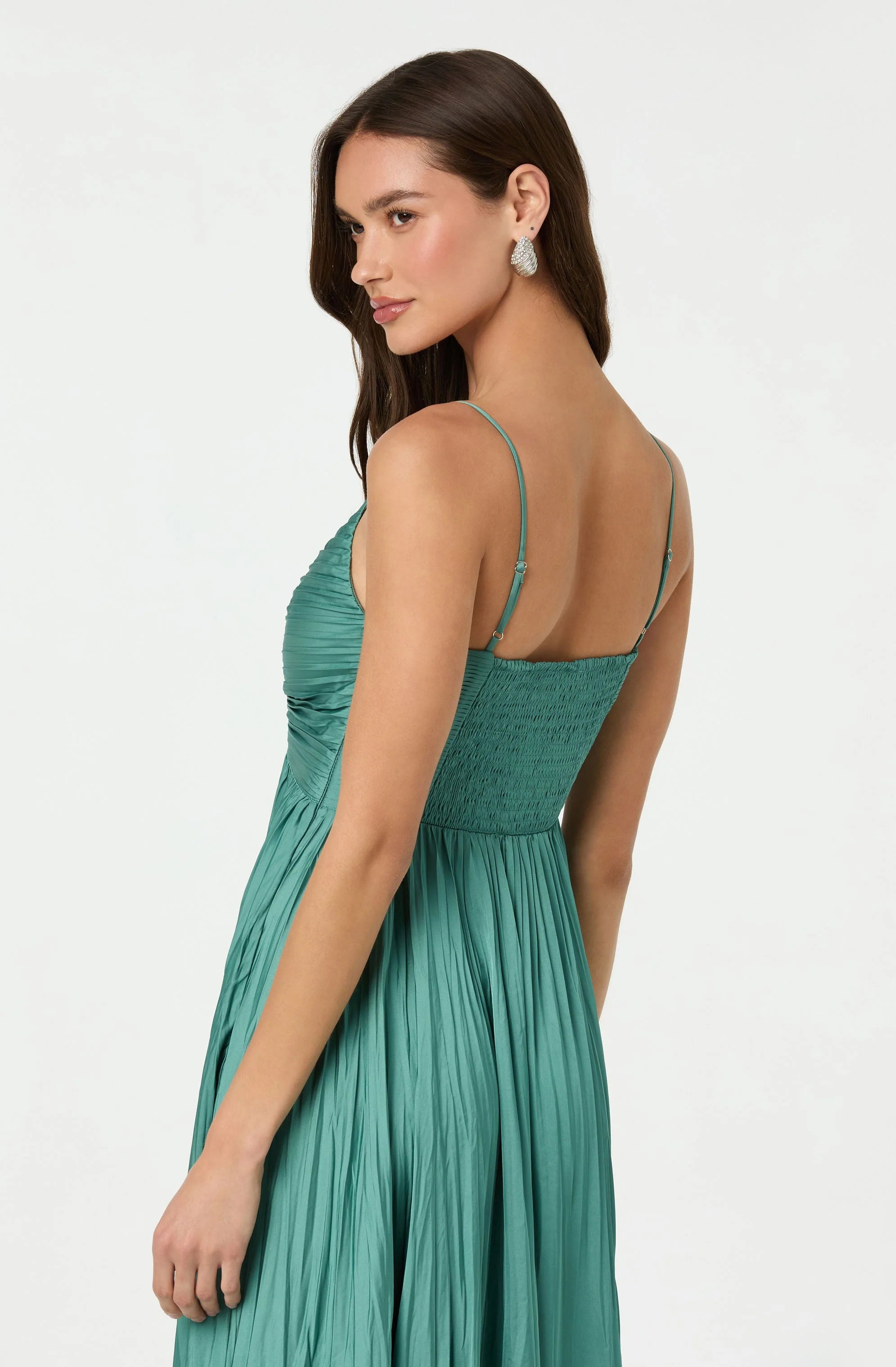 Maeve Pleated Midi Dress