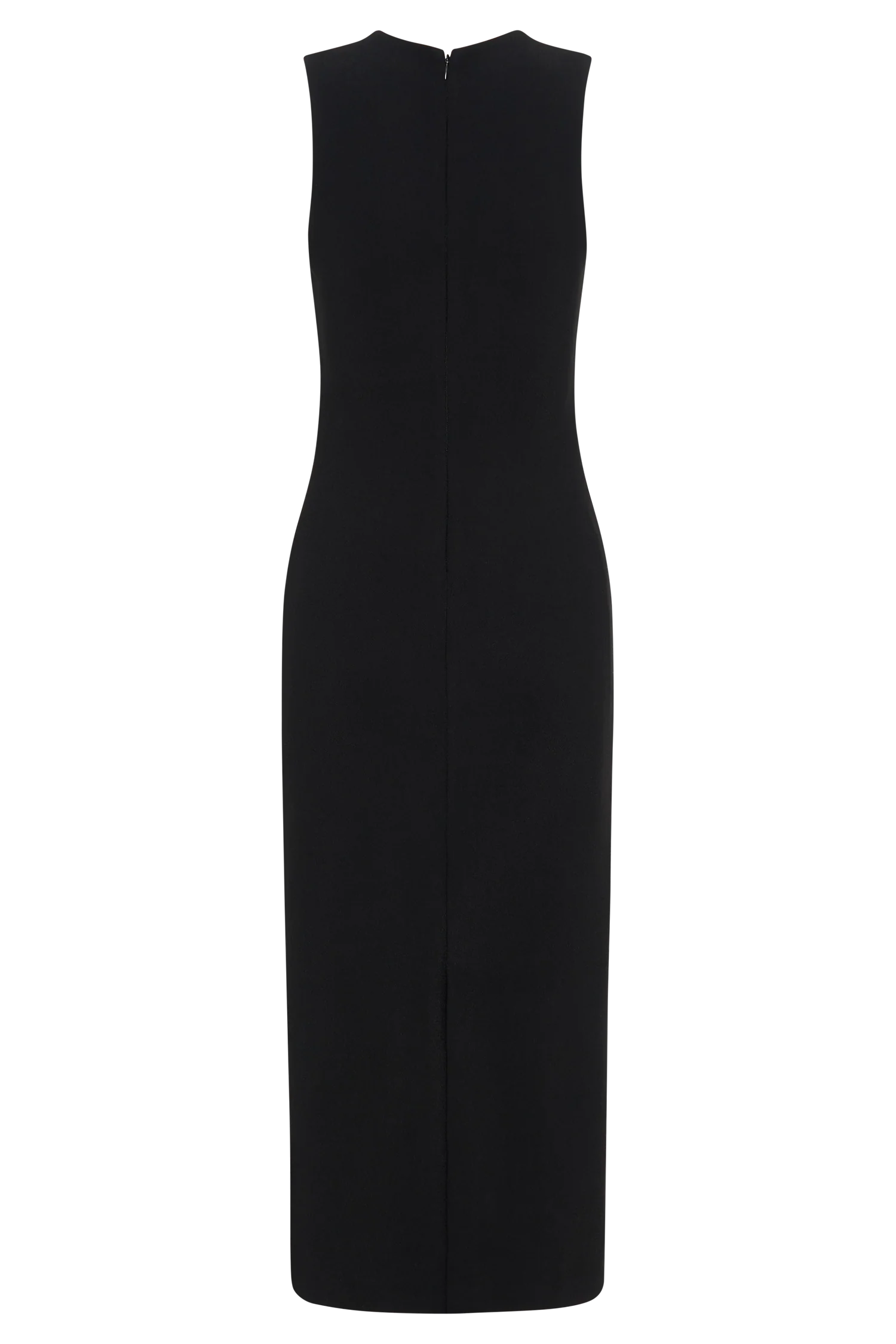 Frida Crepe Midi Dress - Black