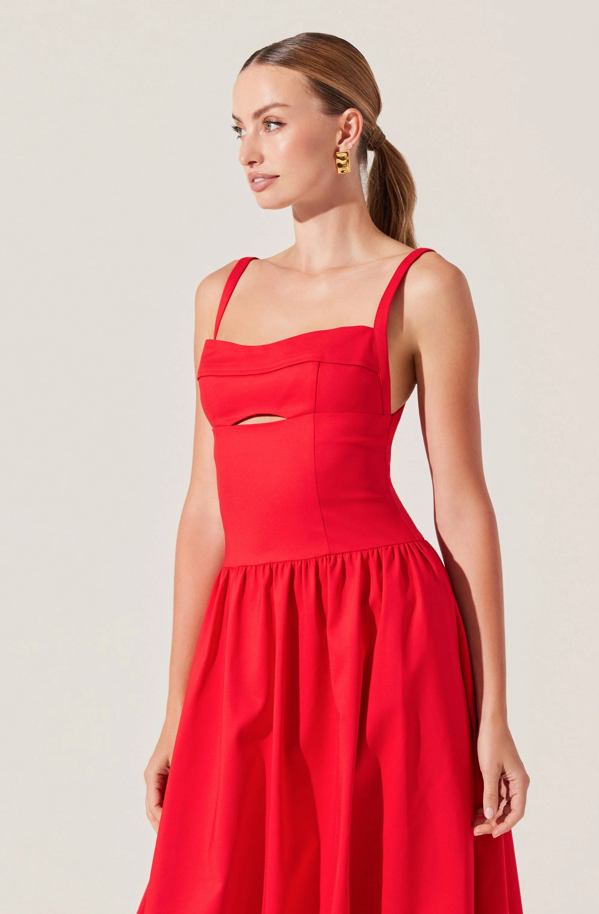 Jevi Sleeveless Bubble Midi Dress