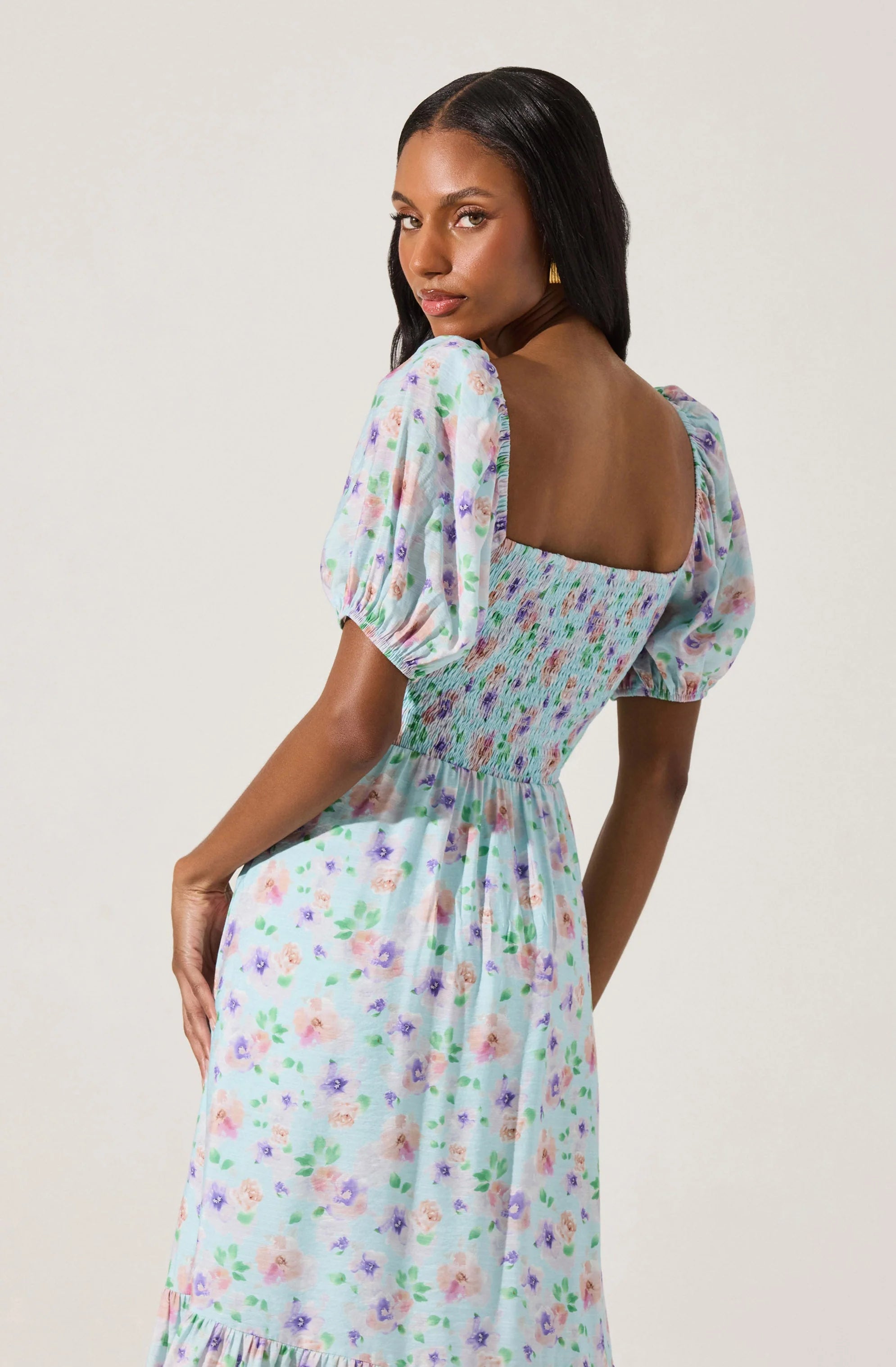 Lace Trim Bustier Midi Dress