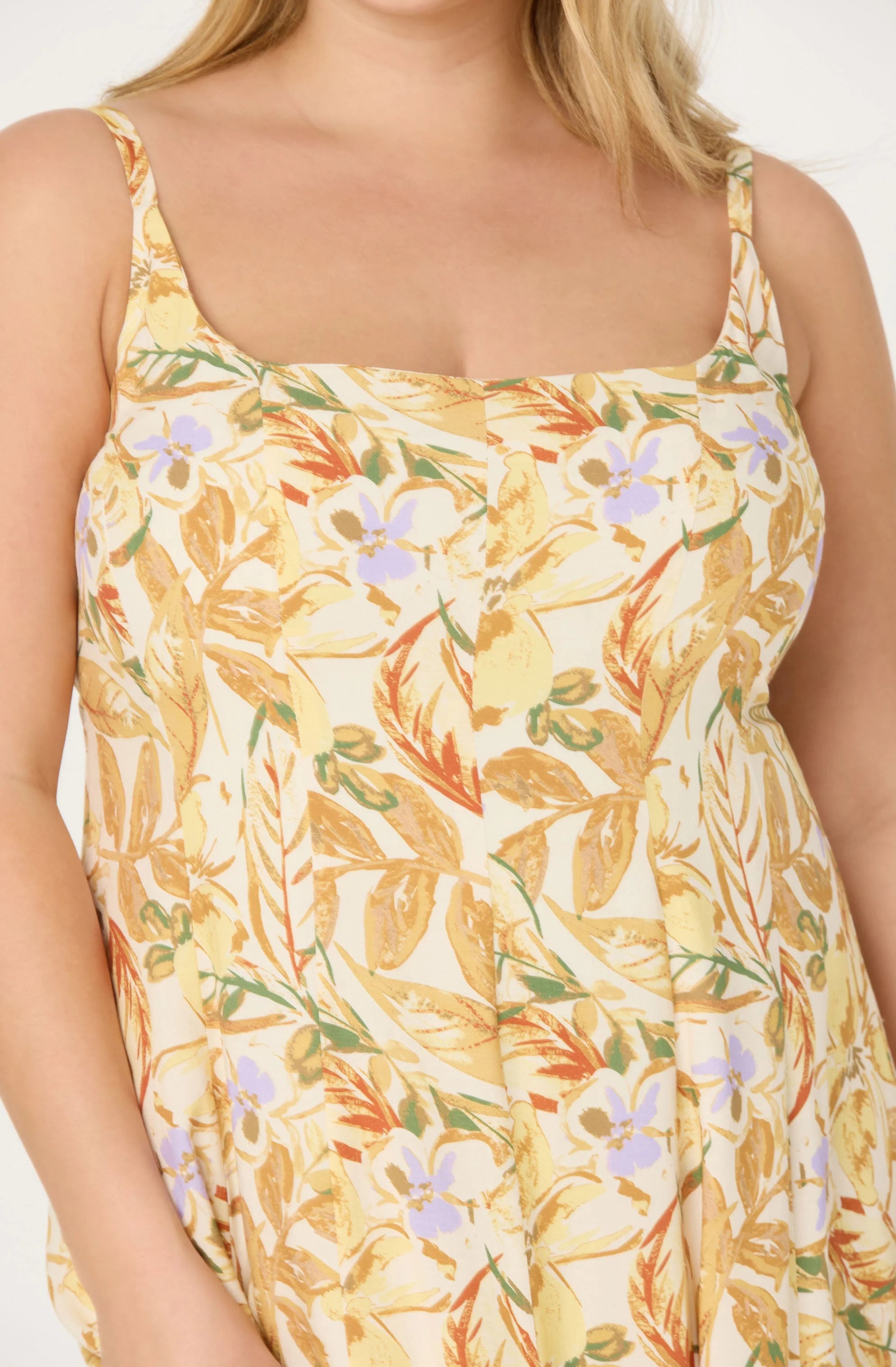 Jaleyah Paneled Flare Midi Dress