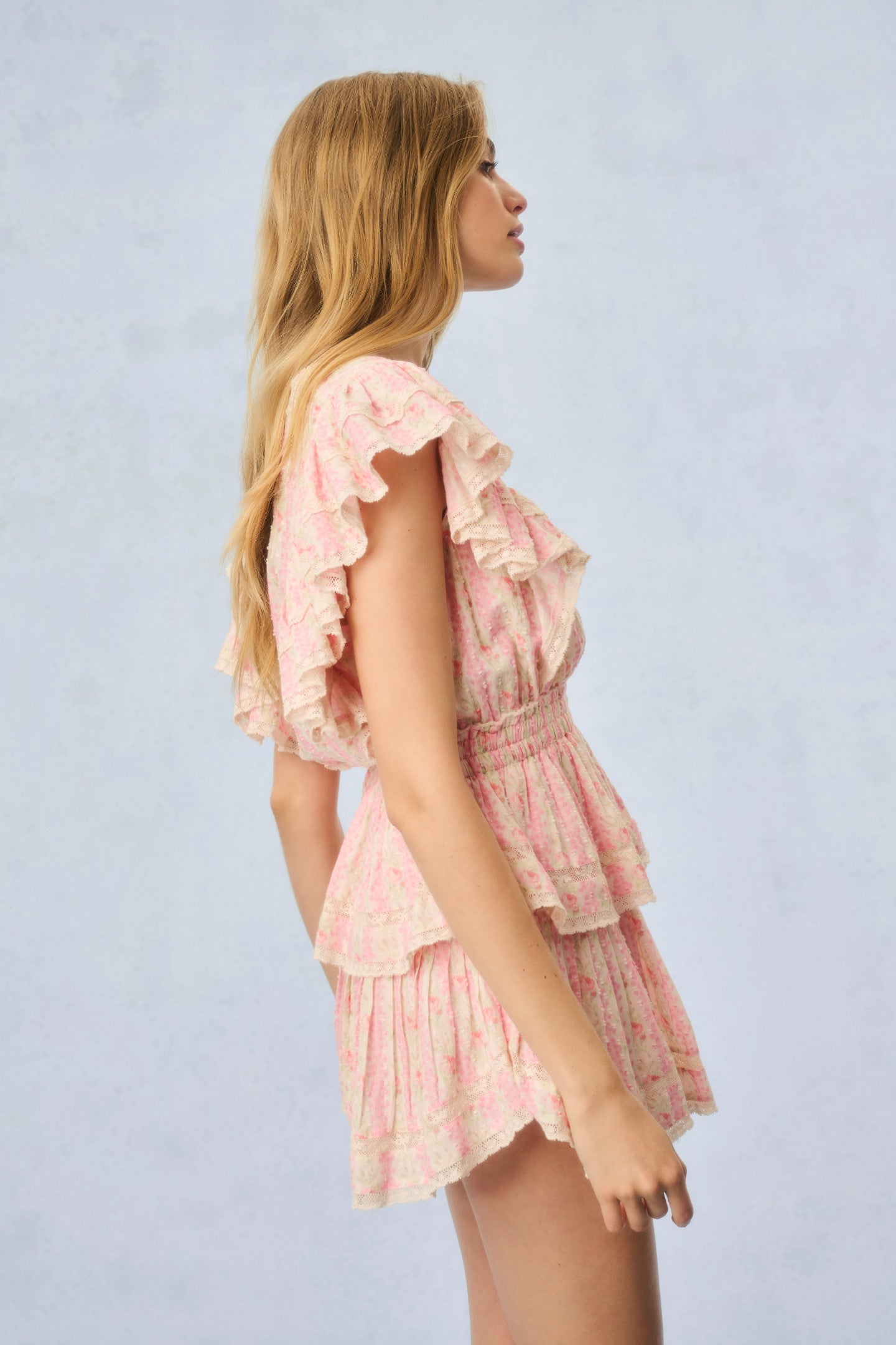 Gwen Fragrance Print Cotton Mini Dress