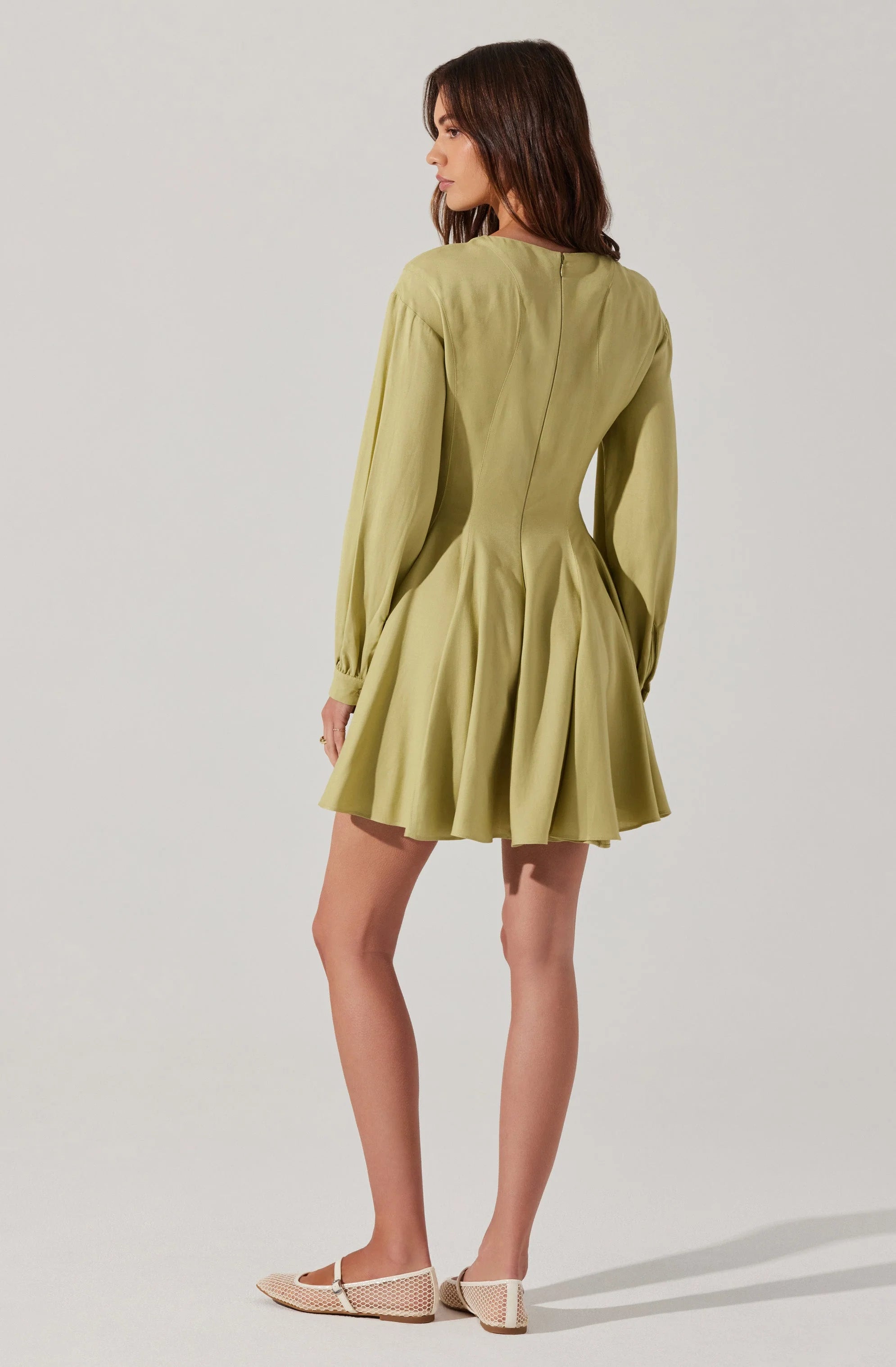 Elowyn Linen Blend Skater Dress