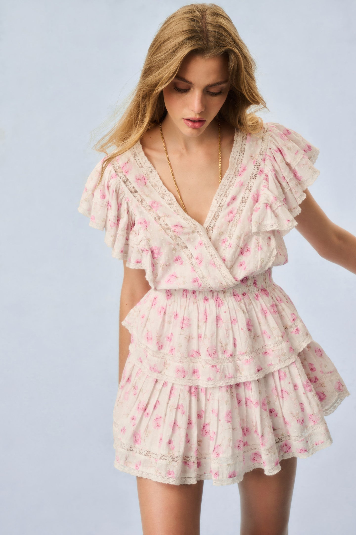 Gwen Fragrance Print Cotton Mini Dress