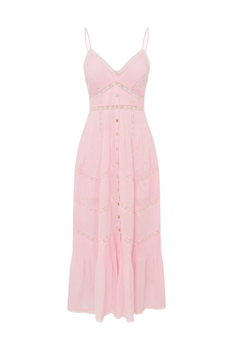 Esilda Cotton Midi Dress - PINK