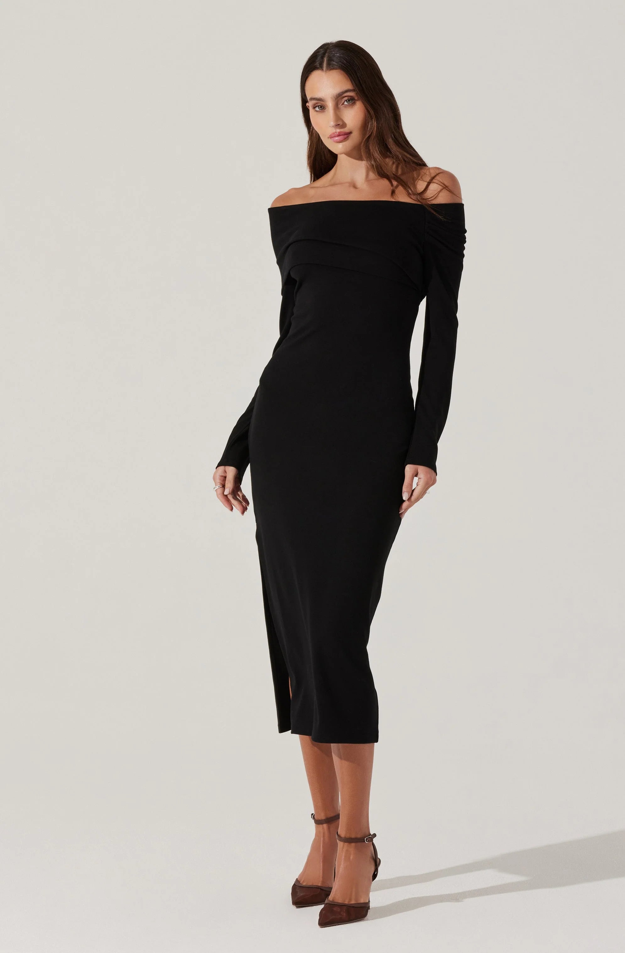 Jada Off Shoulder Midi Dress