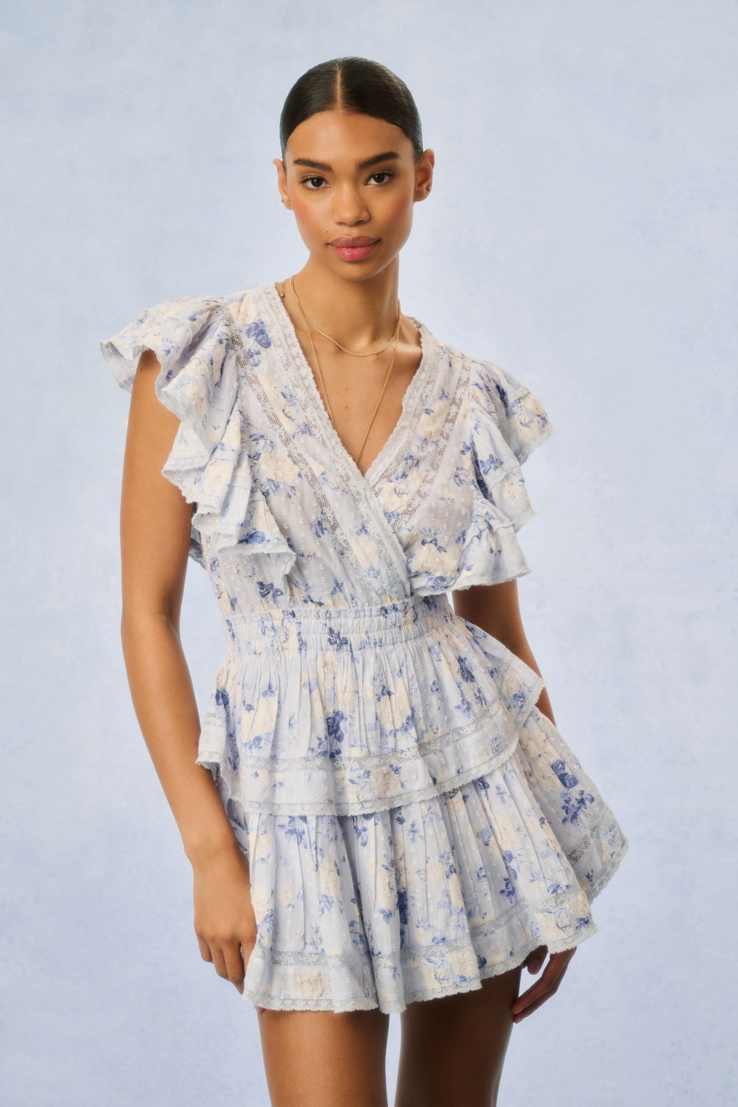 Gwen Fragrance Print Cotton Mini Dress