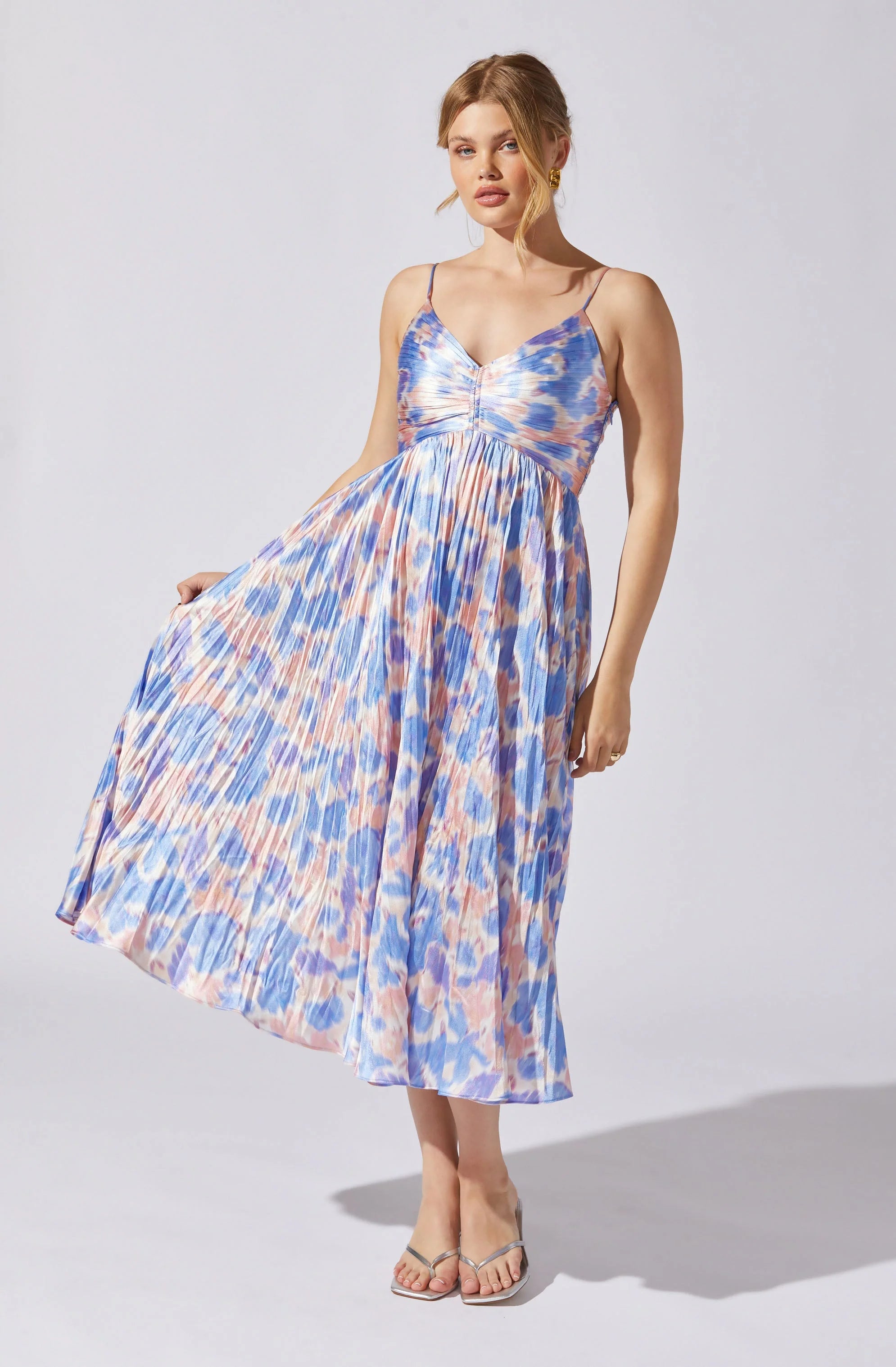 Maeve Pleated Midi Dress