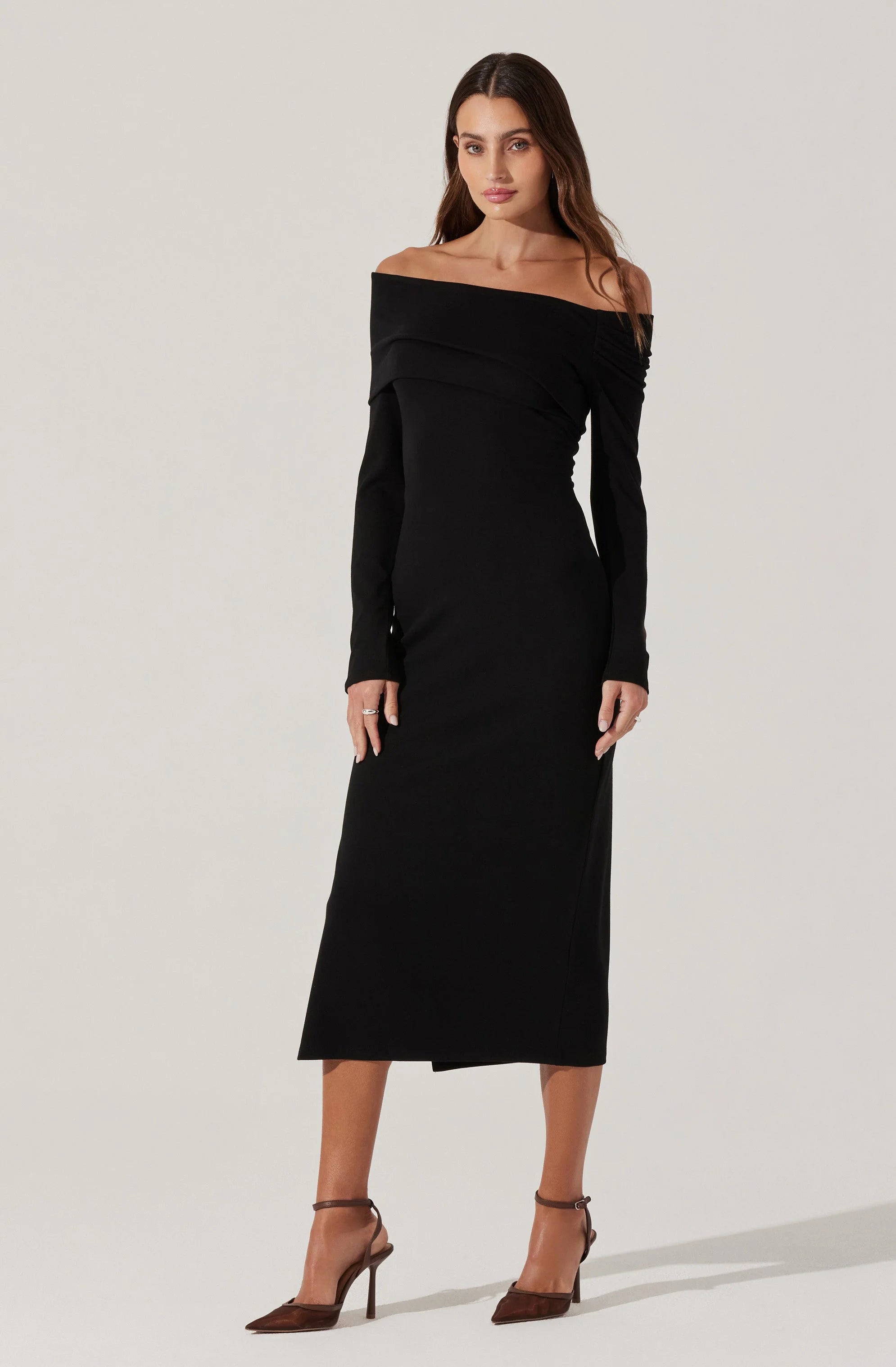 Jada Off Shoulder Midi Dress