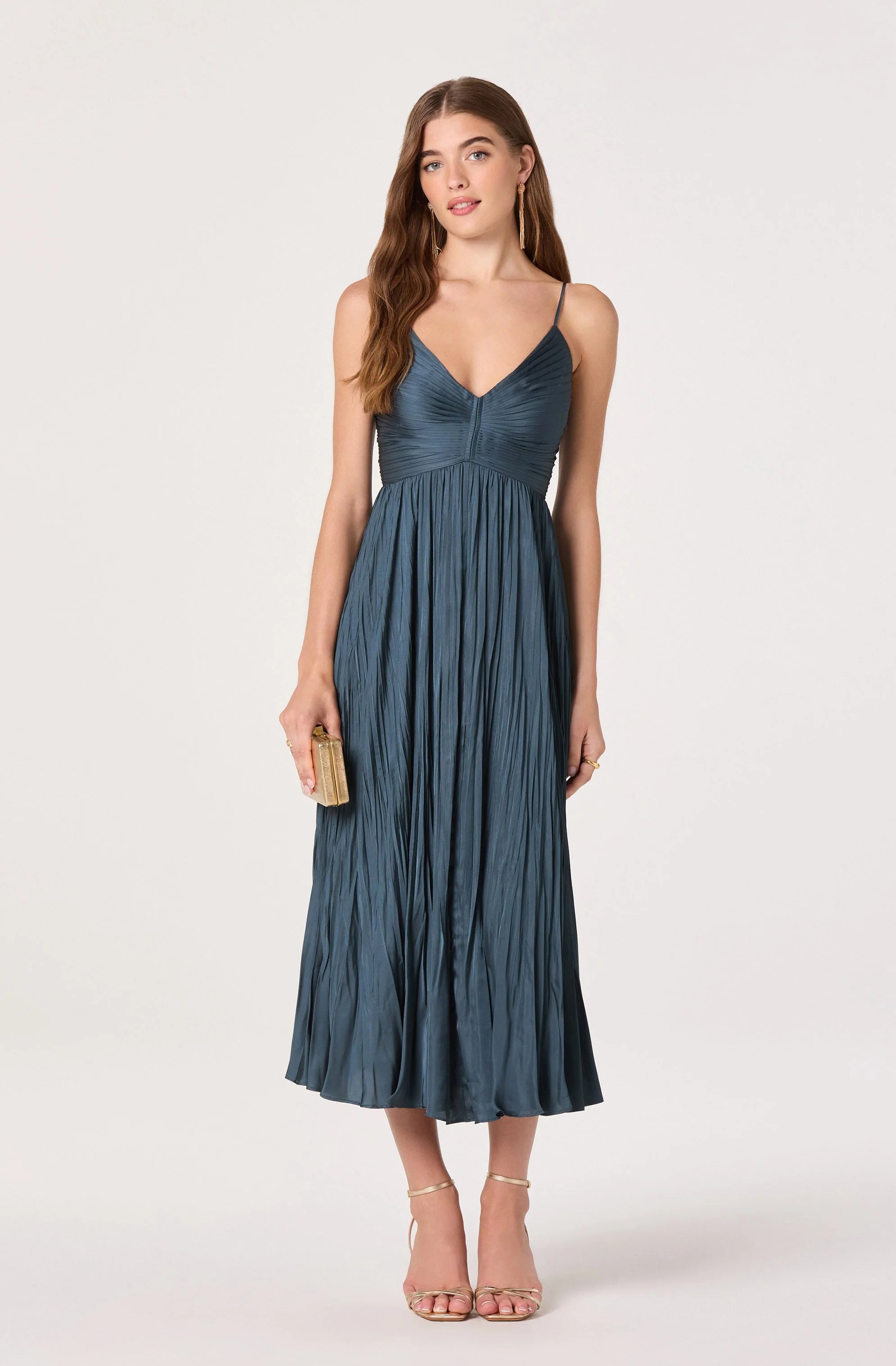 Maeve Pleated Midi Dress