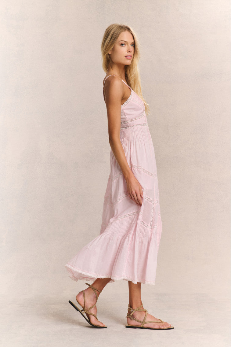 Esilda Cotton Midi Dress - PINK