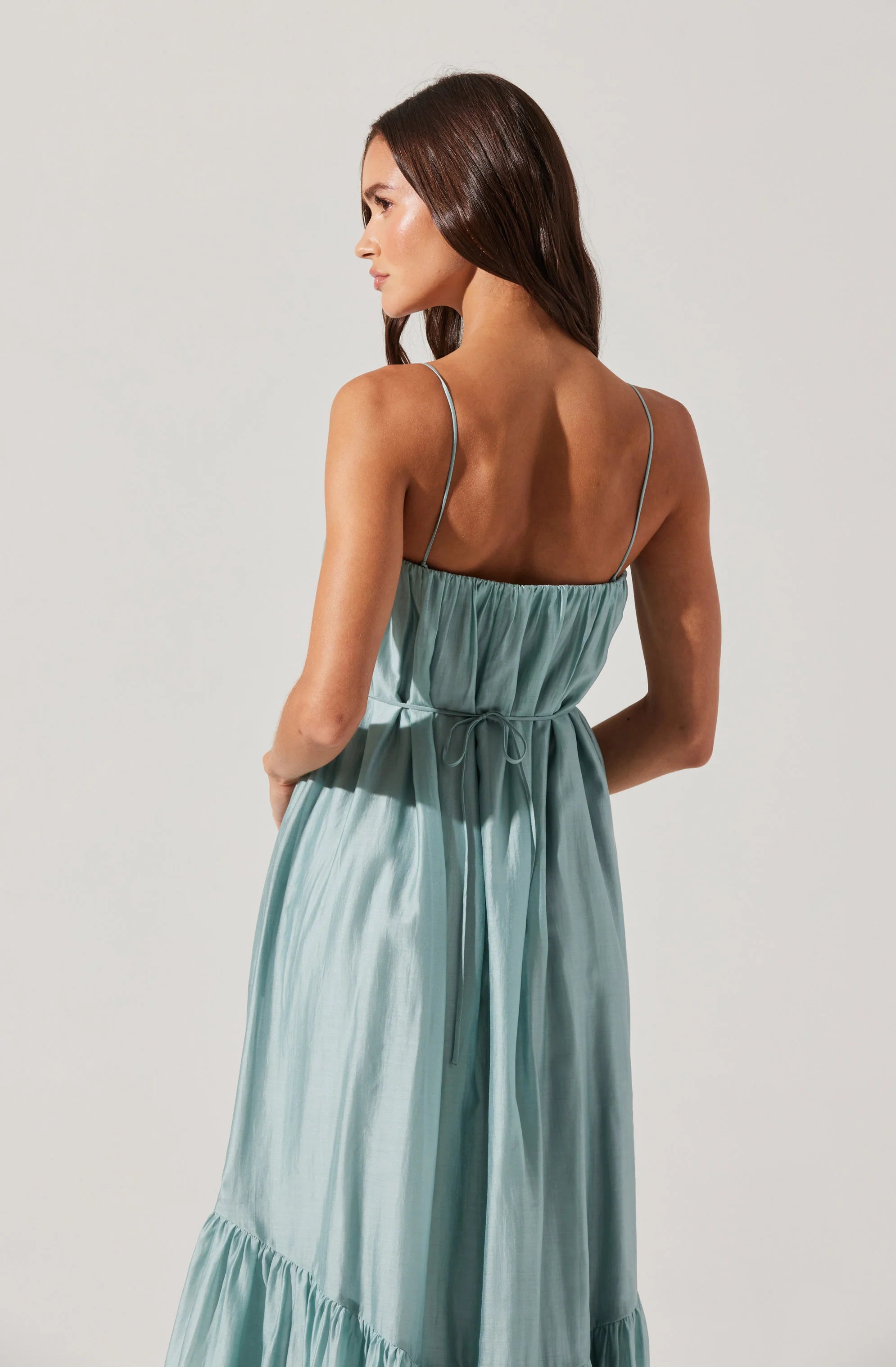 Elisha Tiered High-Low Maxi Dress