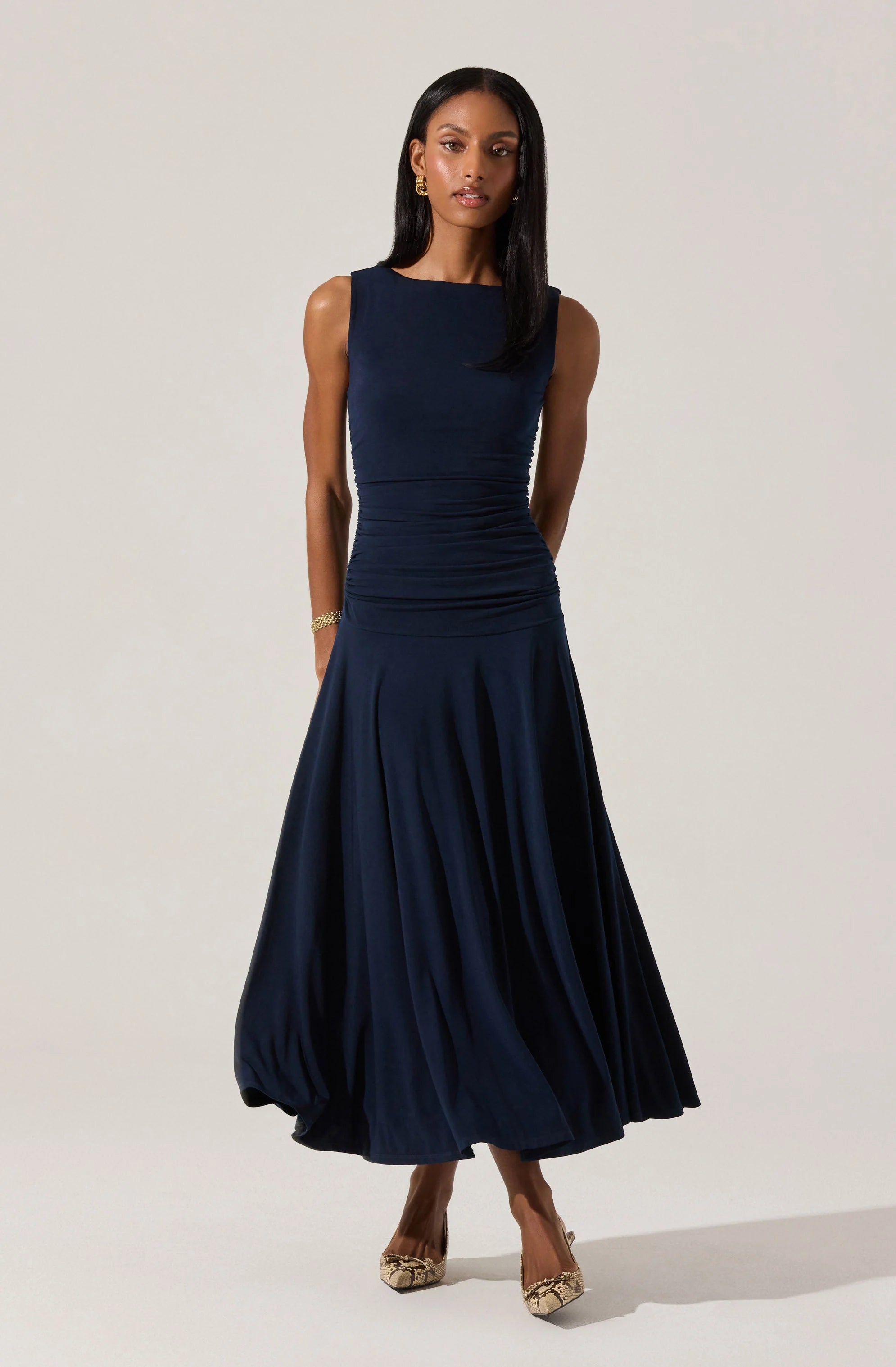 Melisandre High Neck Midi Dress