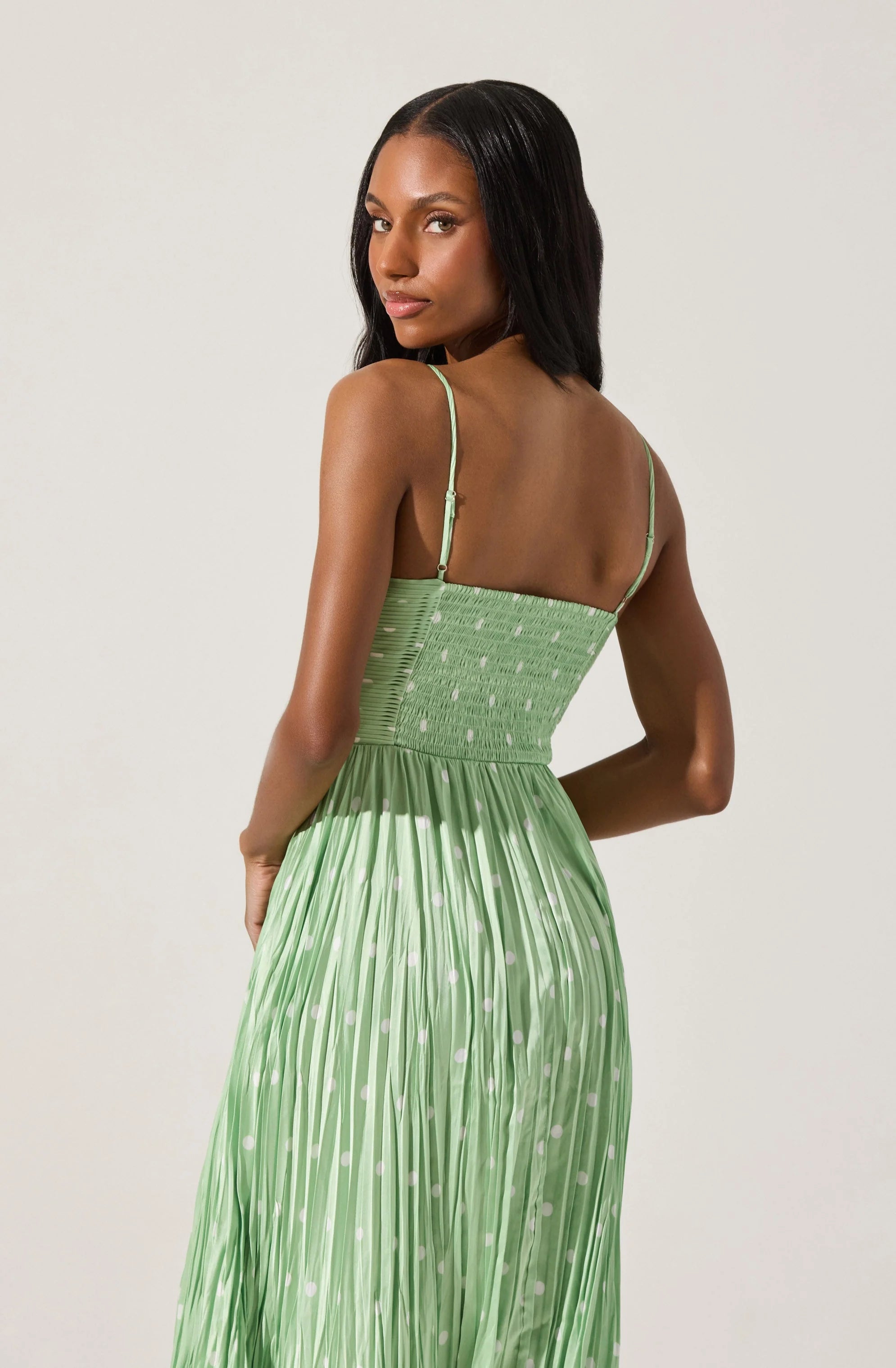 Maeve Printed Pleated Midi Dress