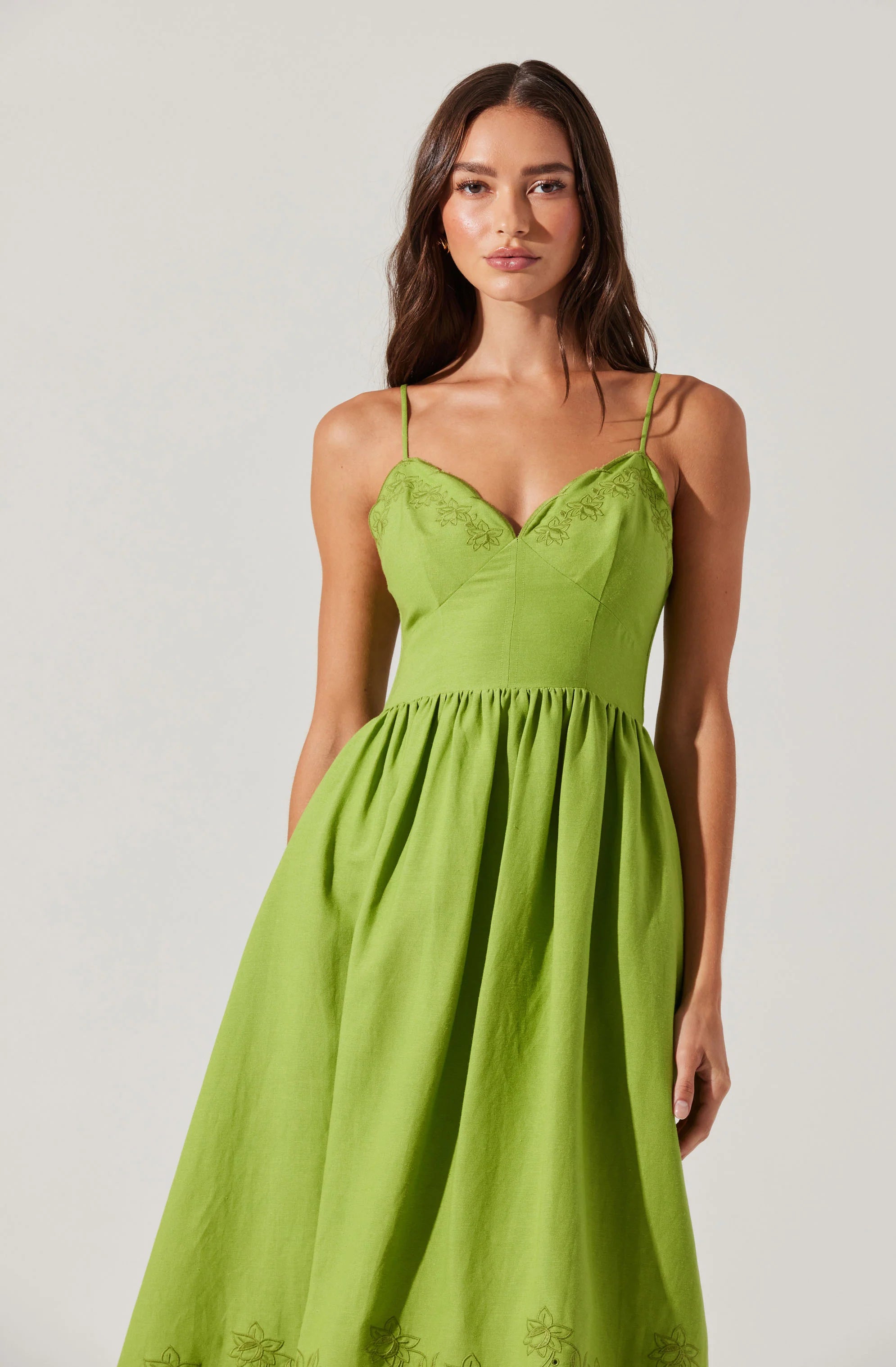 Kaidi Embroidered Midi Dress