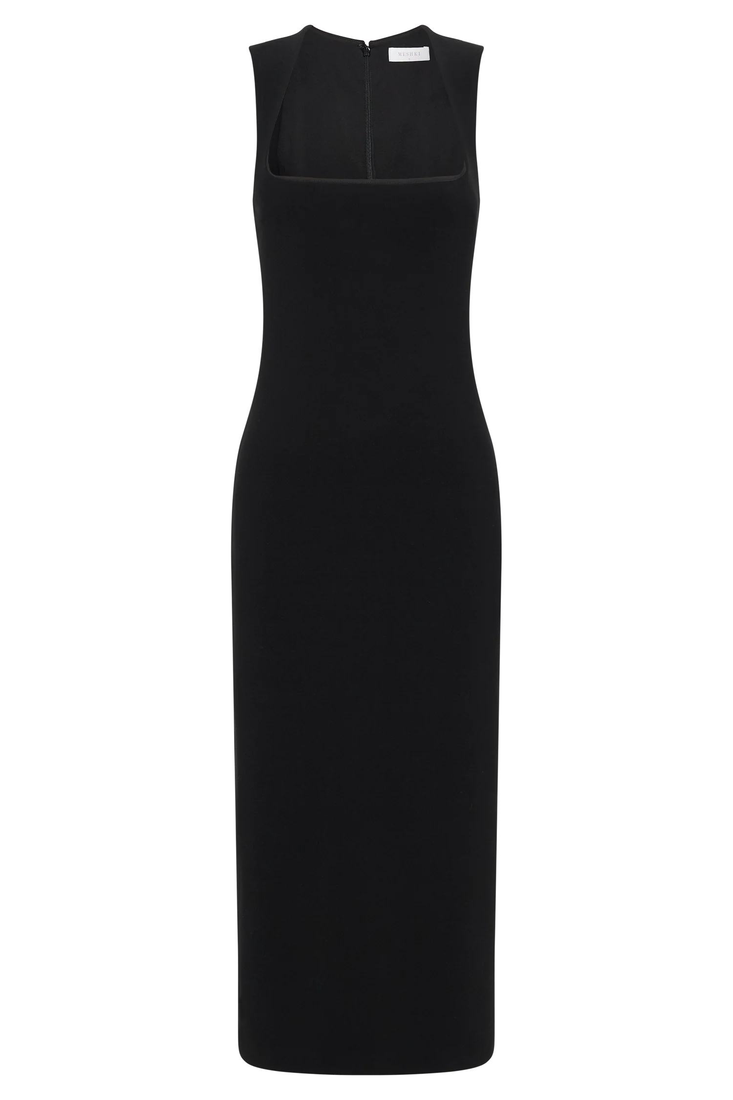 Frida Crepe Midi Dress - Black