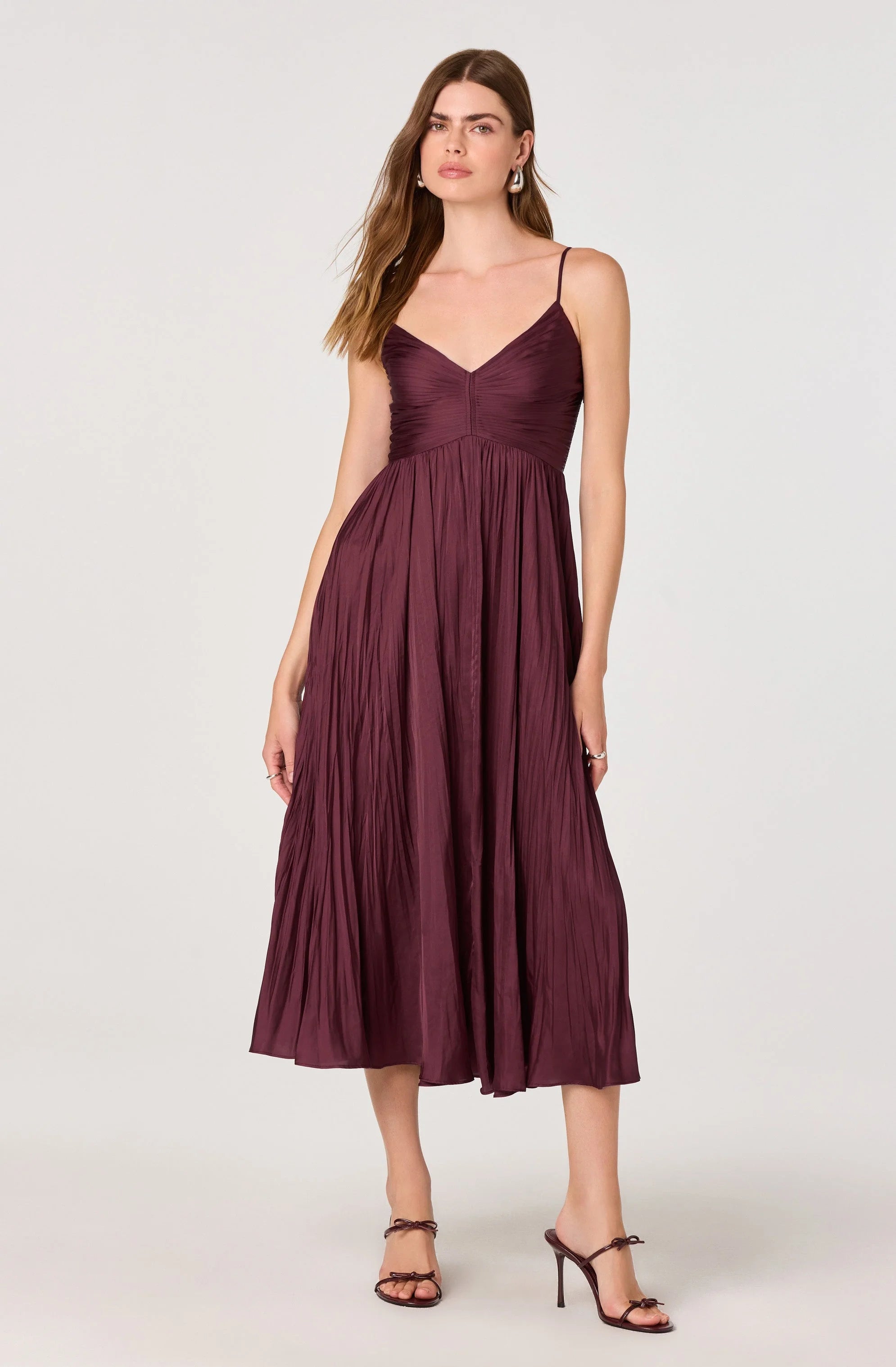 Maeve Pleated Midi Dress