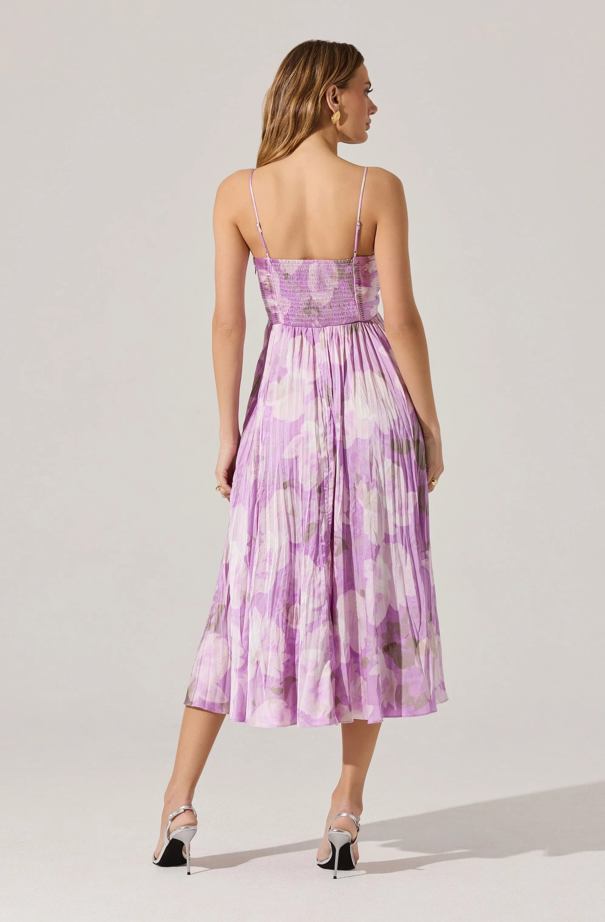 Maeve Printed Pleated Midi Dress
