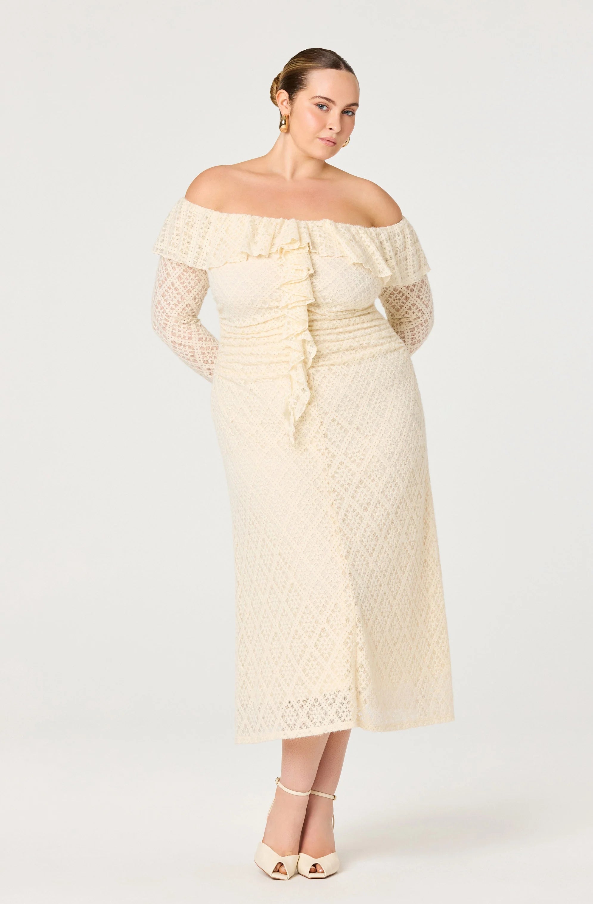 Dorian Ruffle Off Shoulder Dress