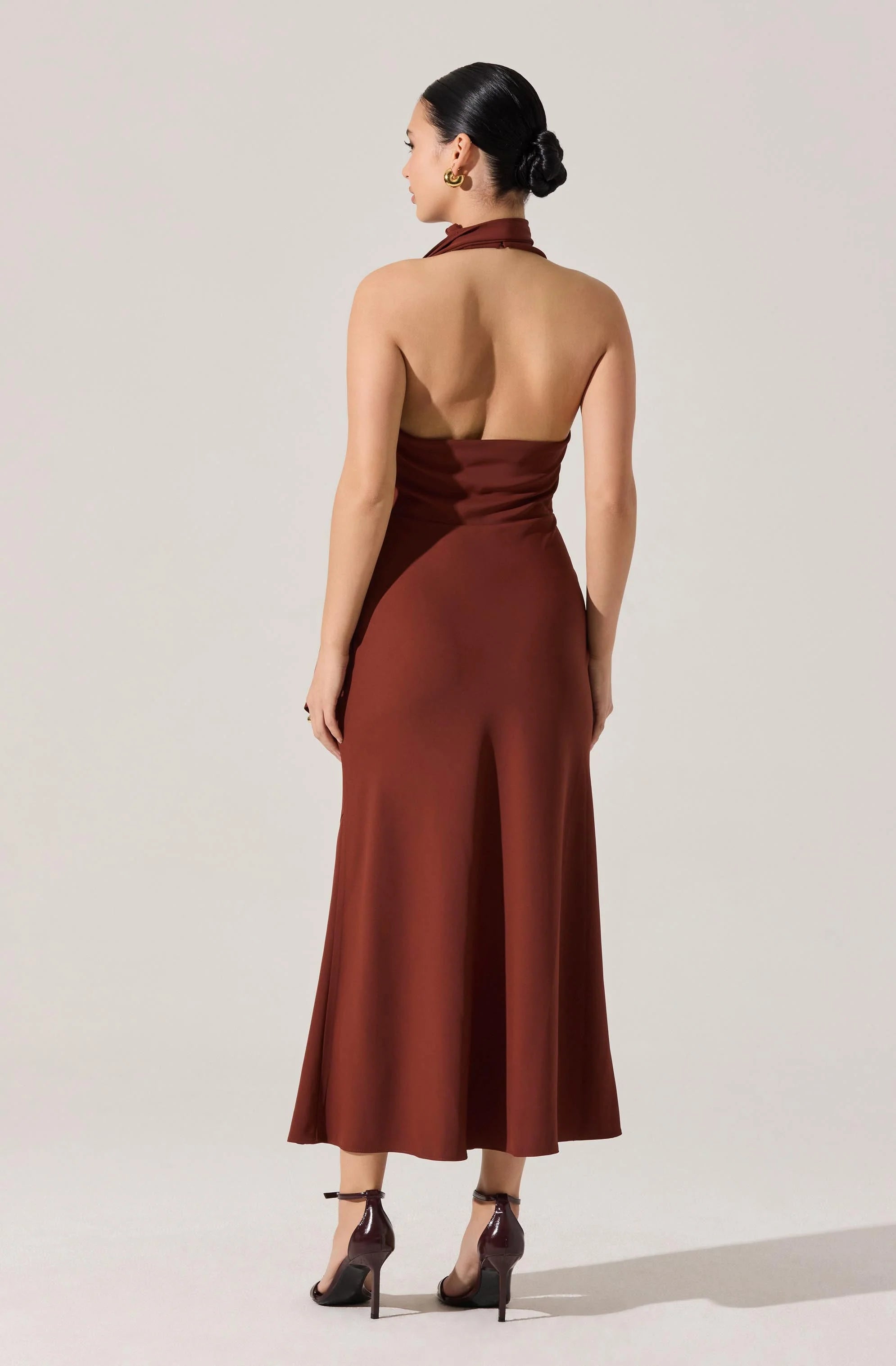 Hilaire Halter Midi Dress