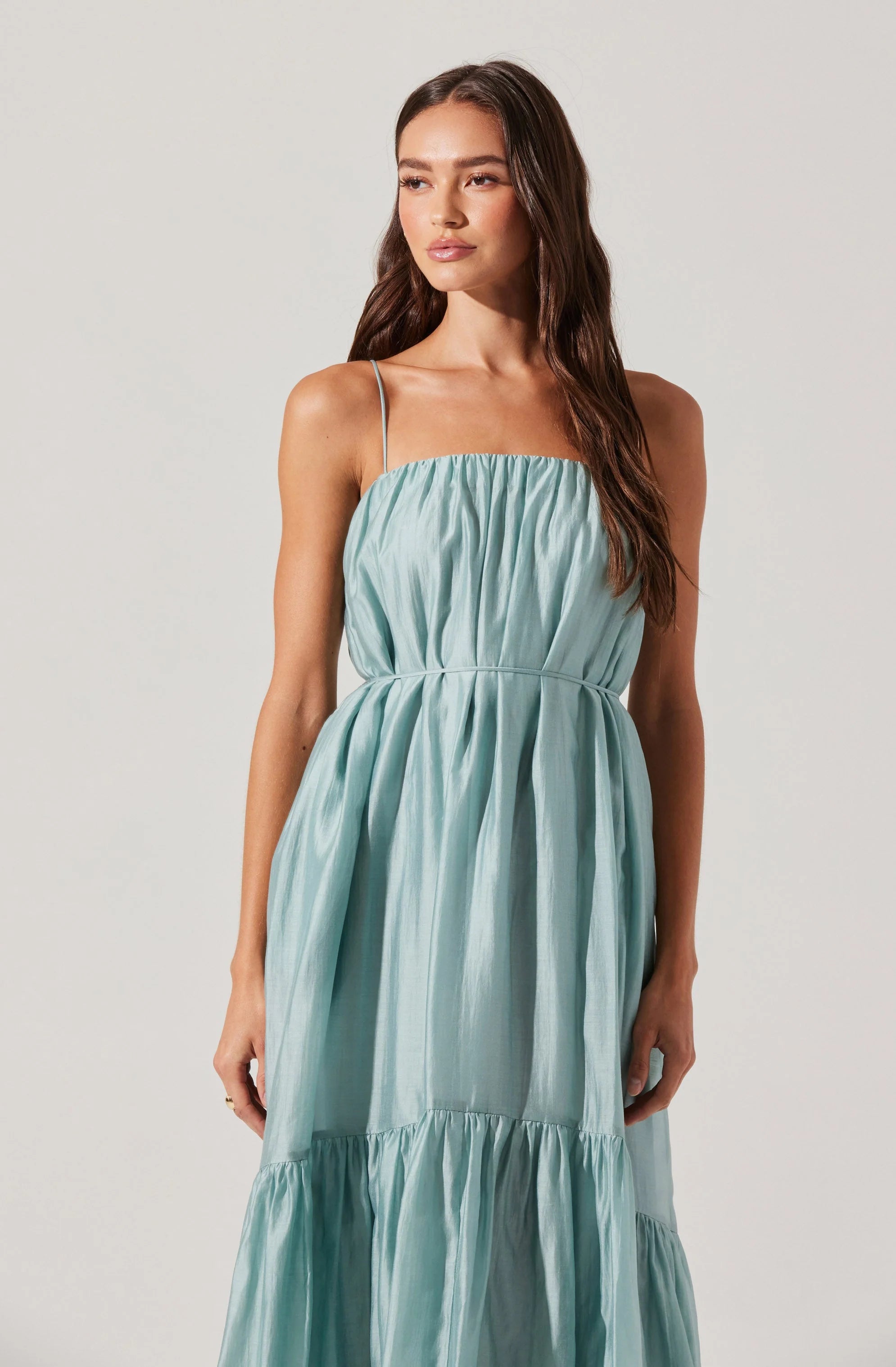 Elisha Tiered High-Low Maxi Dress