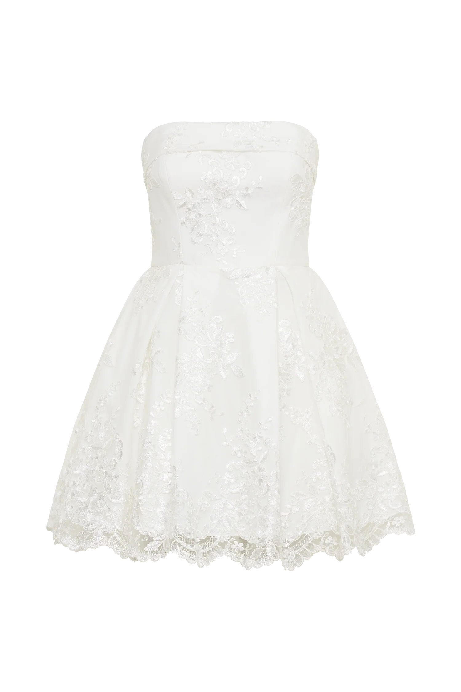 Eileen Lace Mini Dress - White