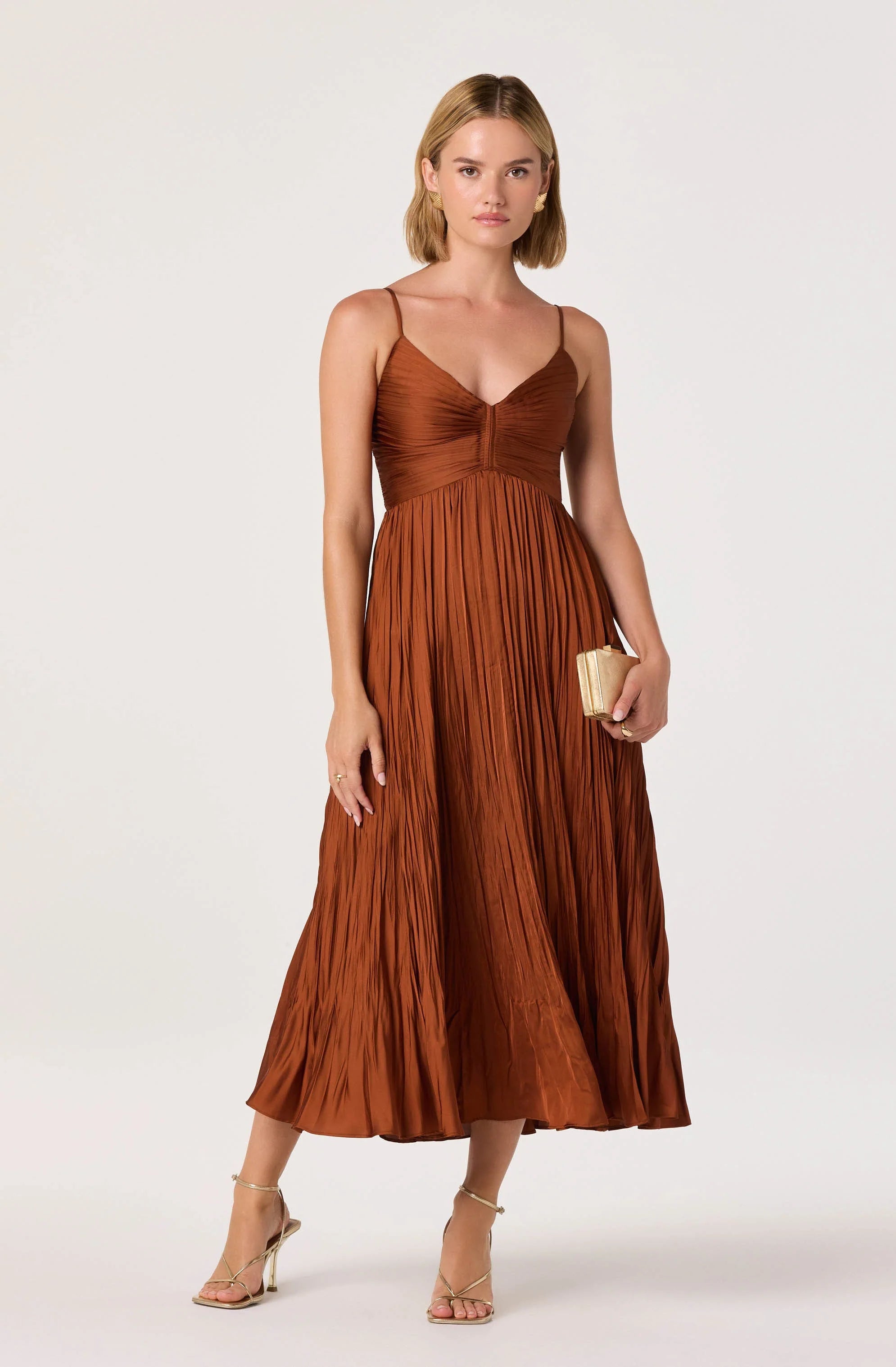 Maeve Pleated Midi Dress