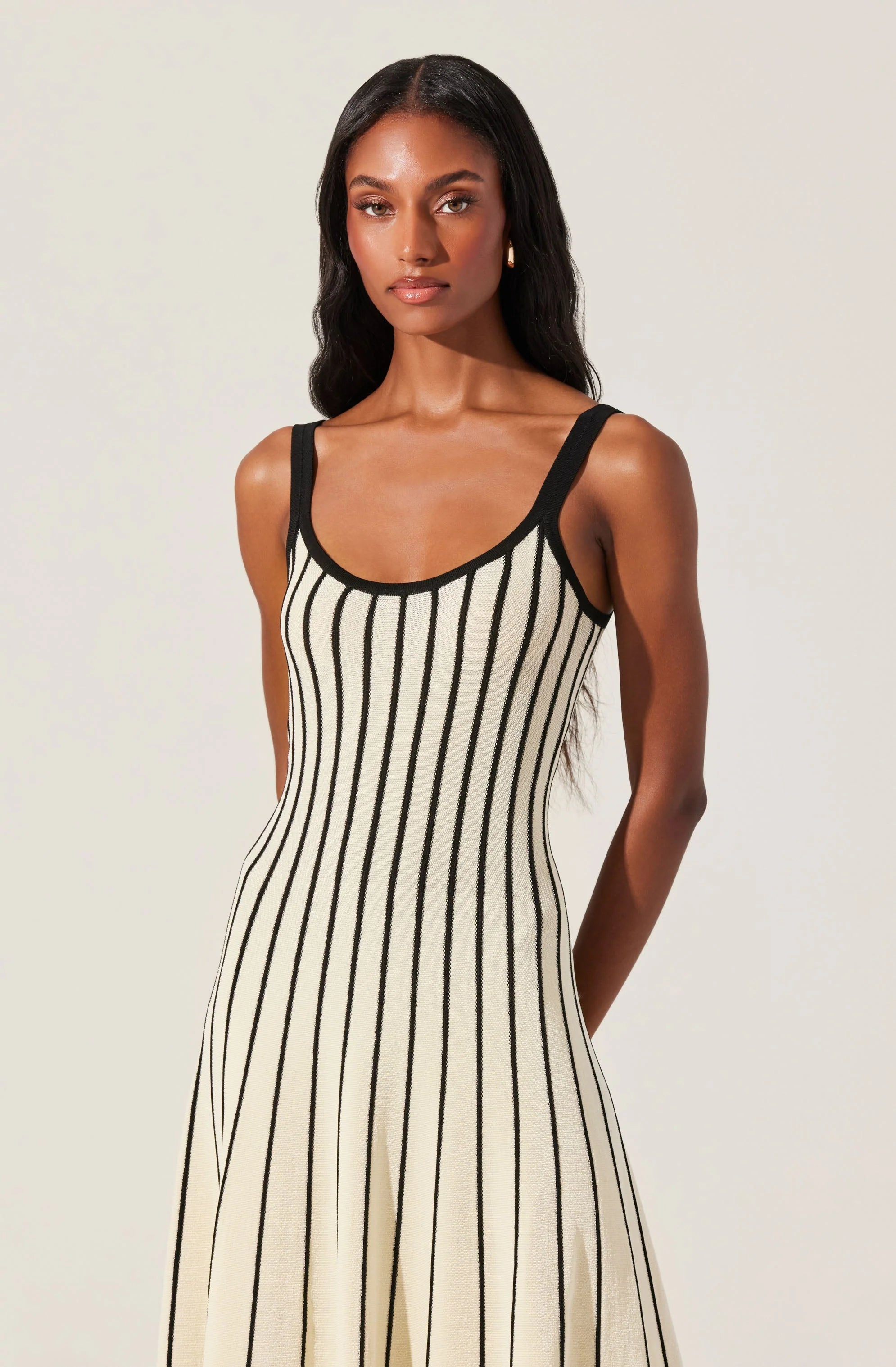 Irecia Stripe Sweater Midi Dress