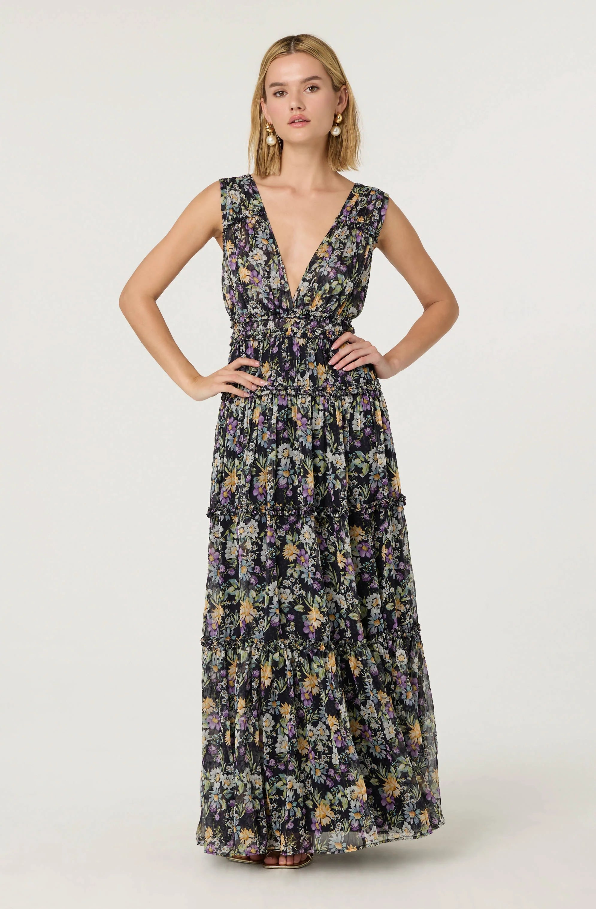 Edessa Tiered Ruffle Maxi Dress