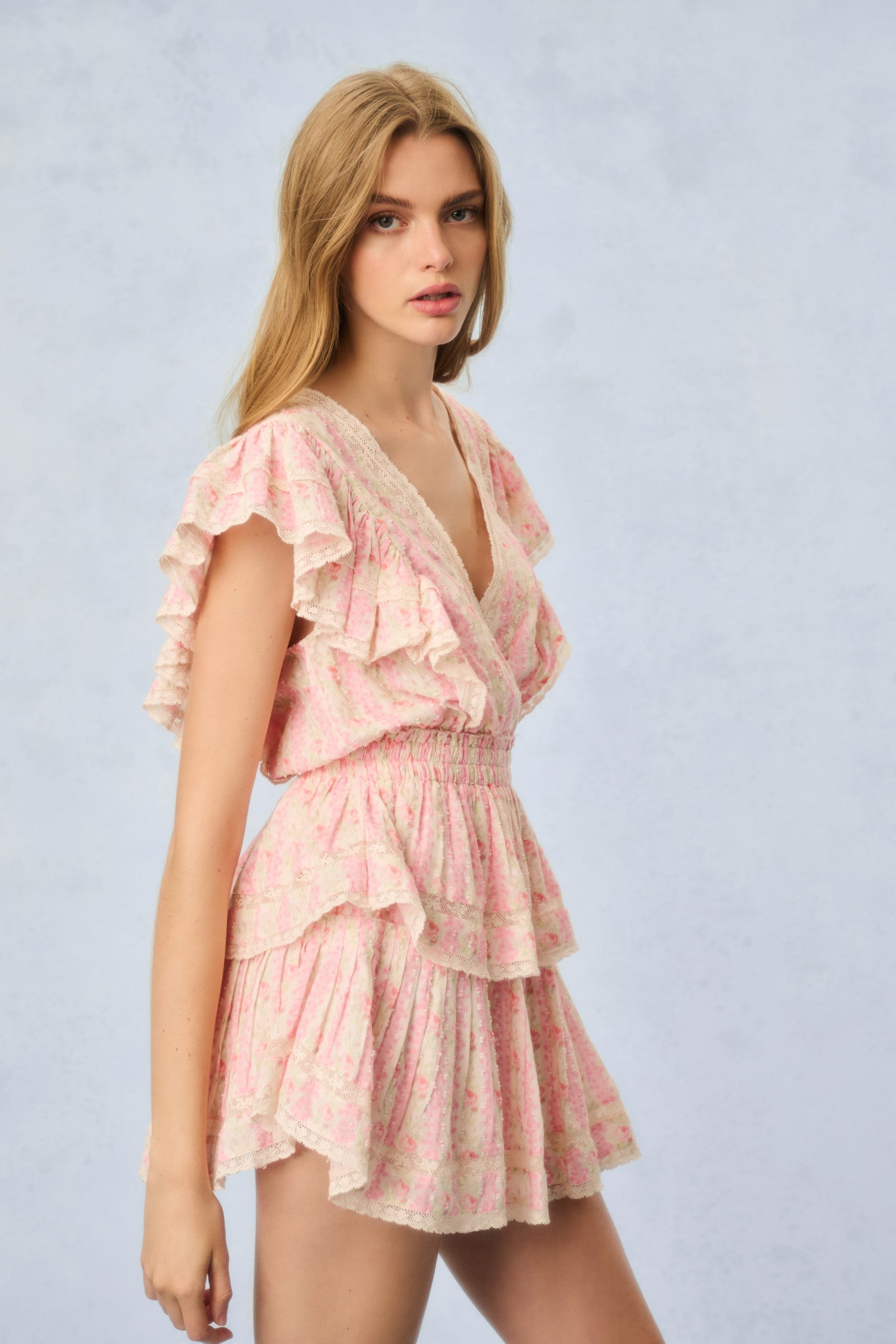 Gwen Fragrance Print Cotton Mini Dress