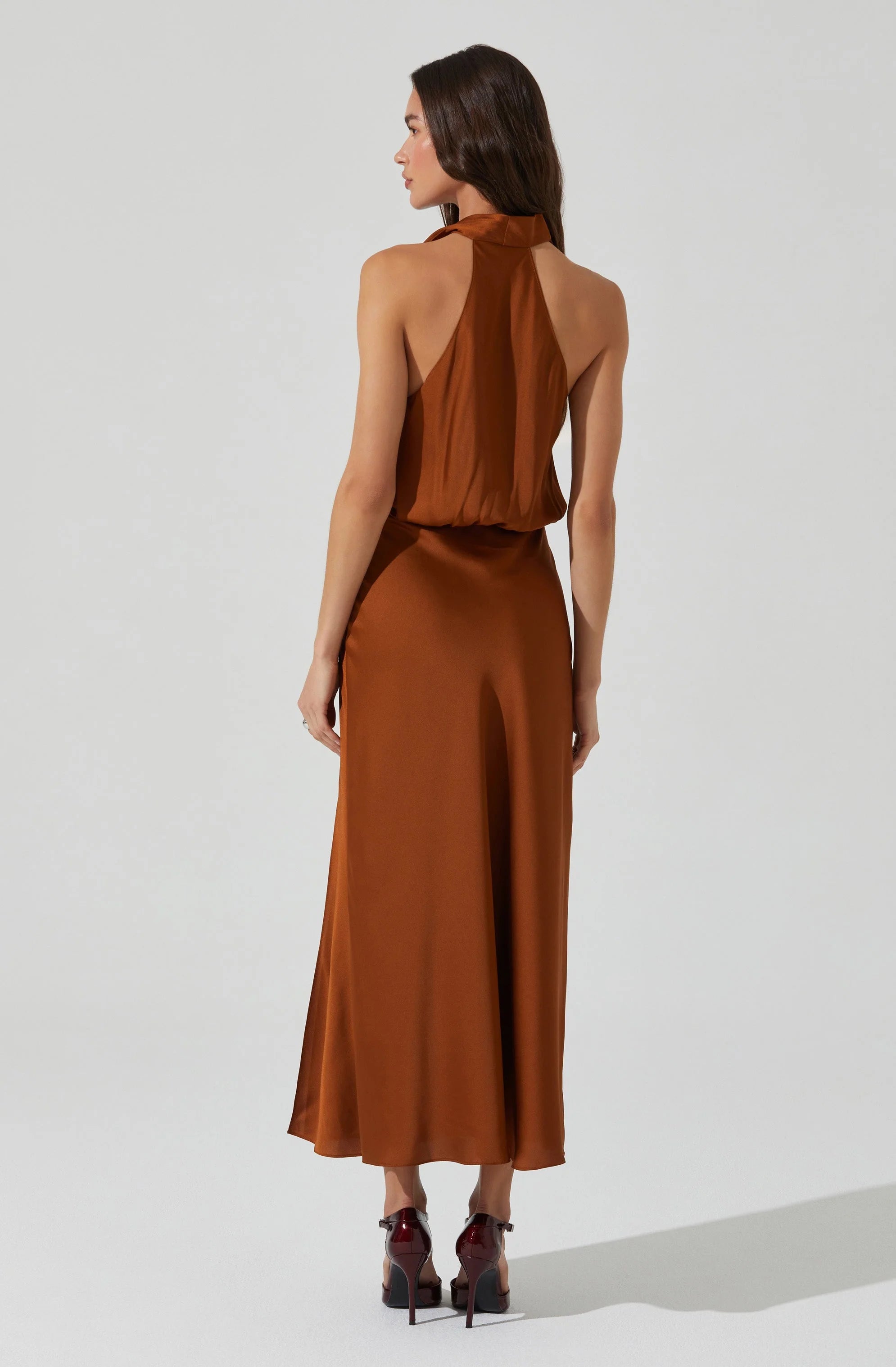 Jelyn Satin Midi Dress