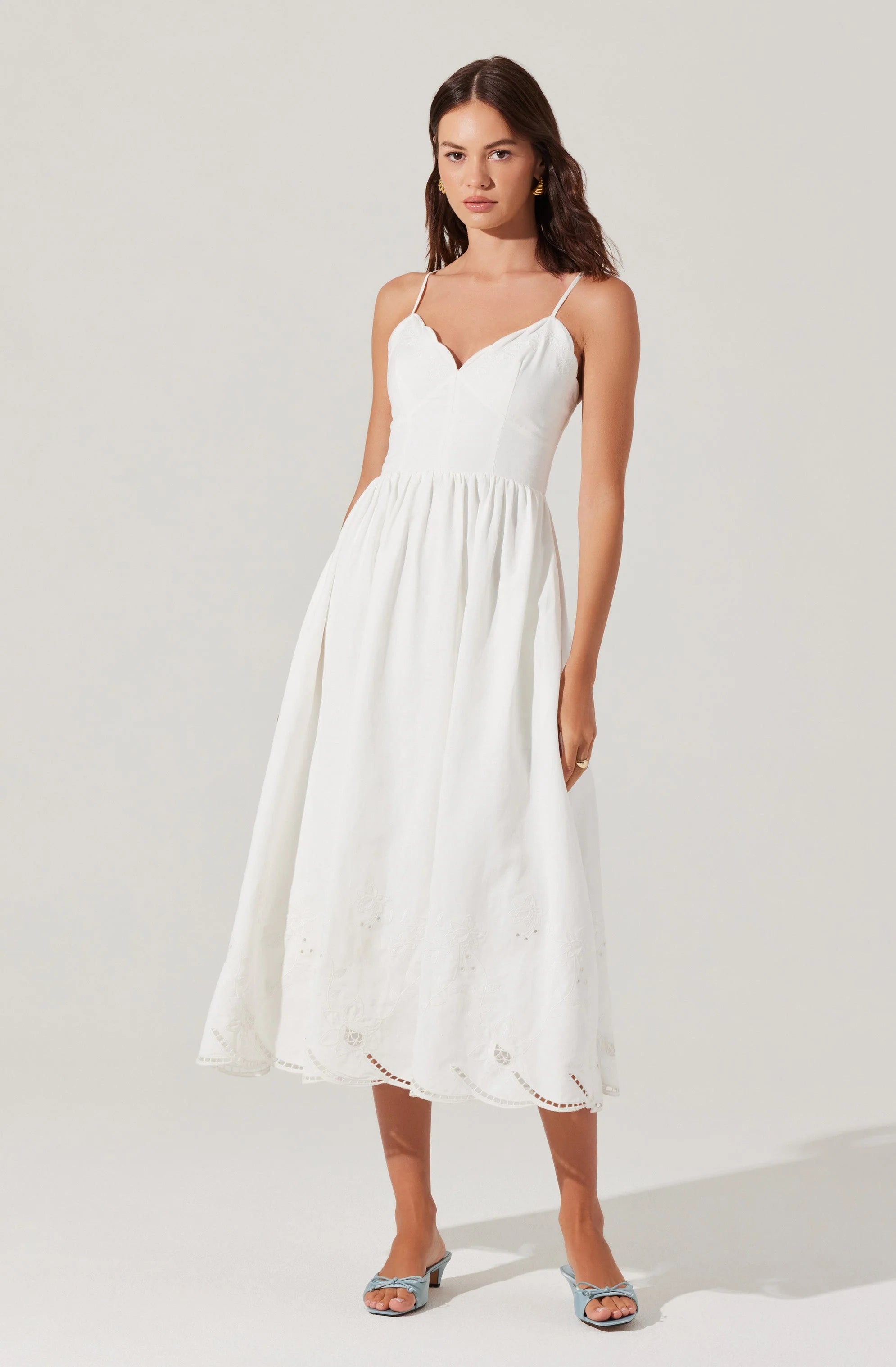 Kaidi Embroidered Midi Dress