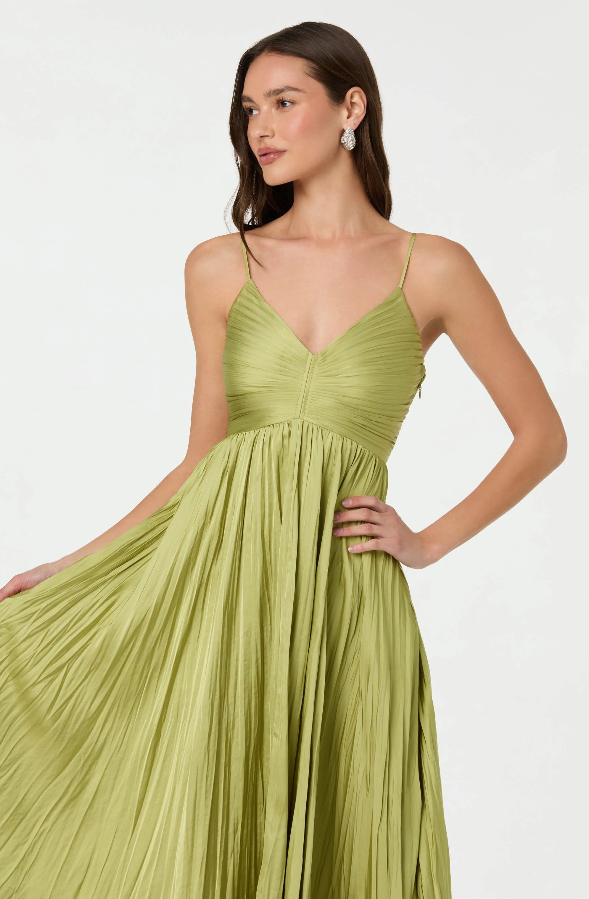 Maeve Pleated Midi Dress