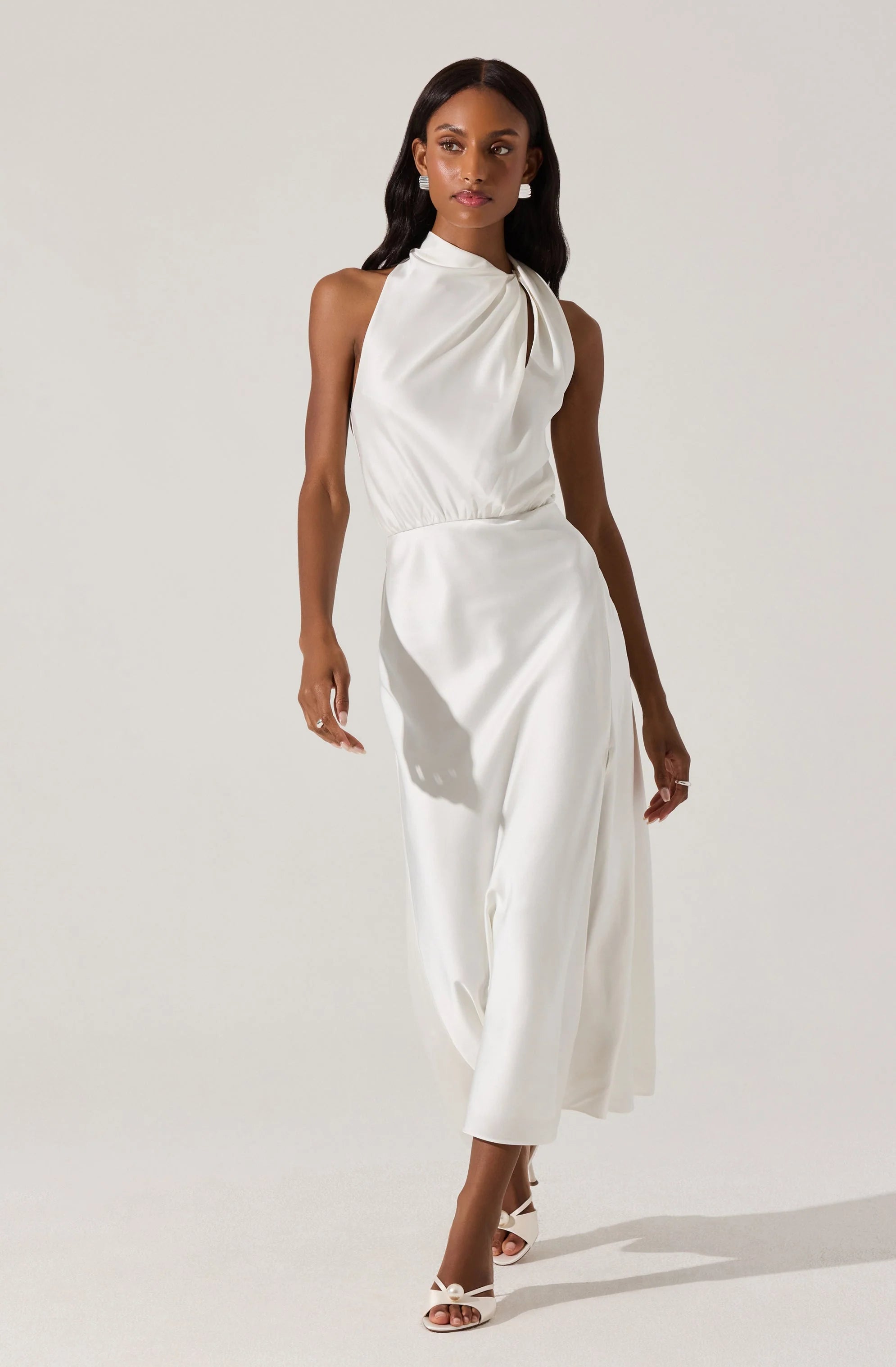 Jelyn Satin Midi Dress