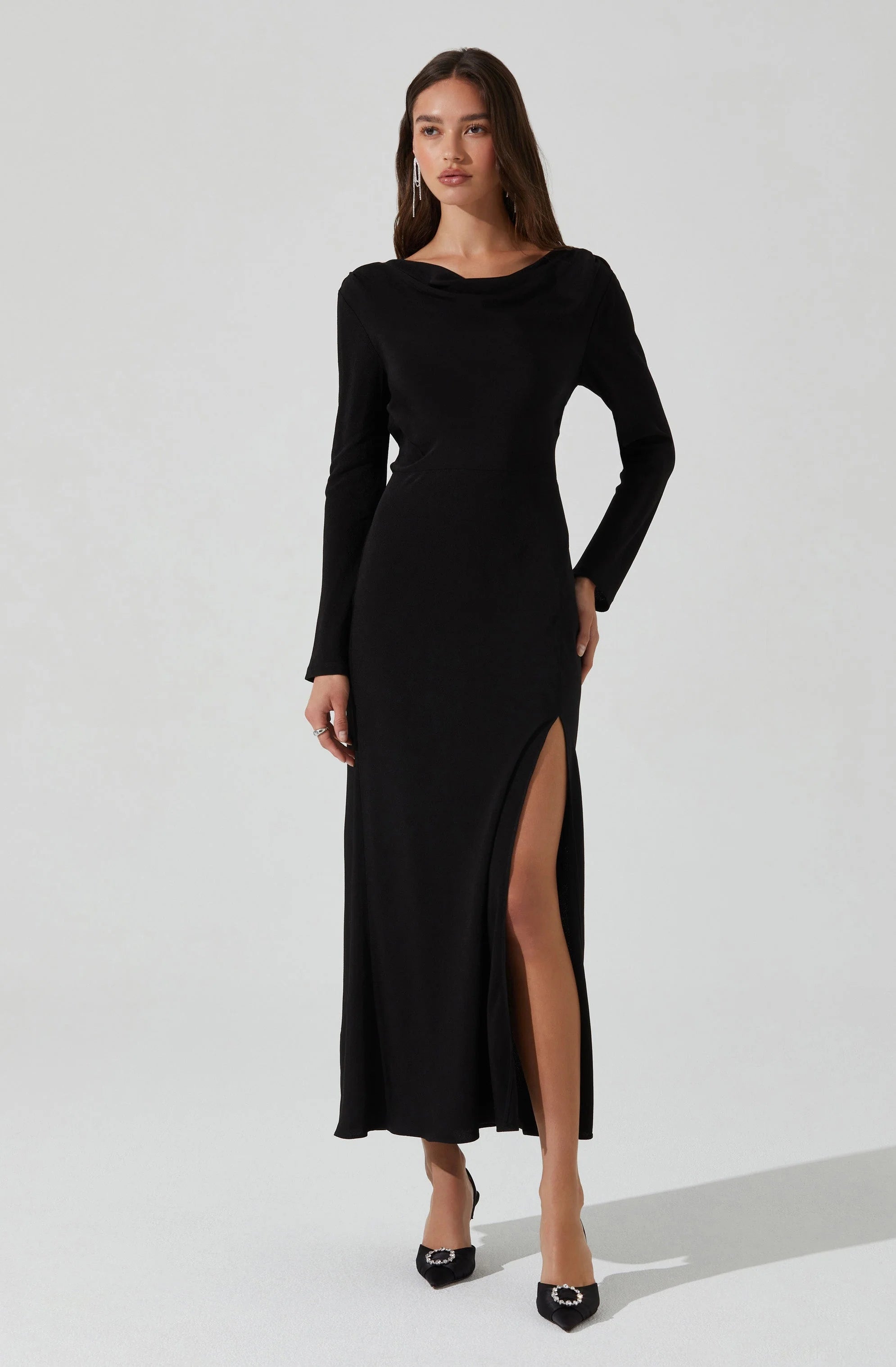 Decima Cowl Neck Maxi Dress
