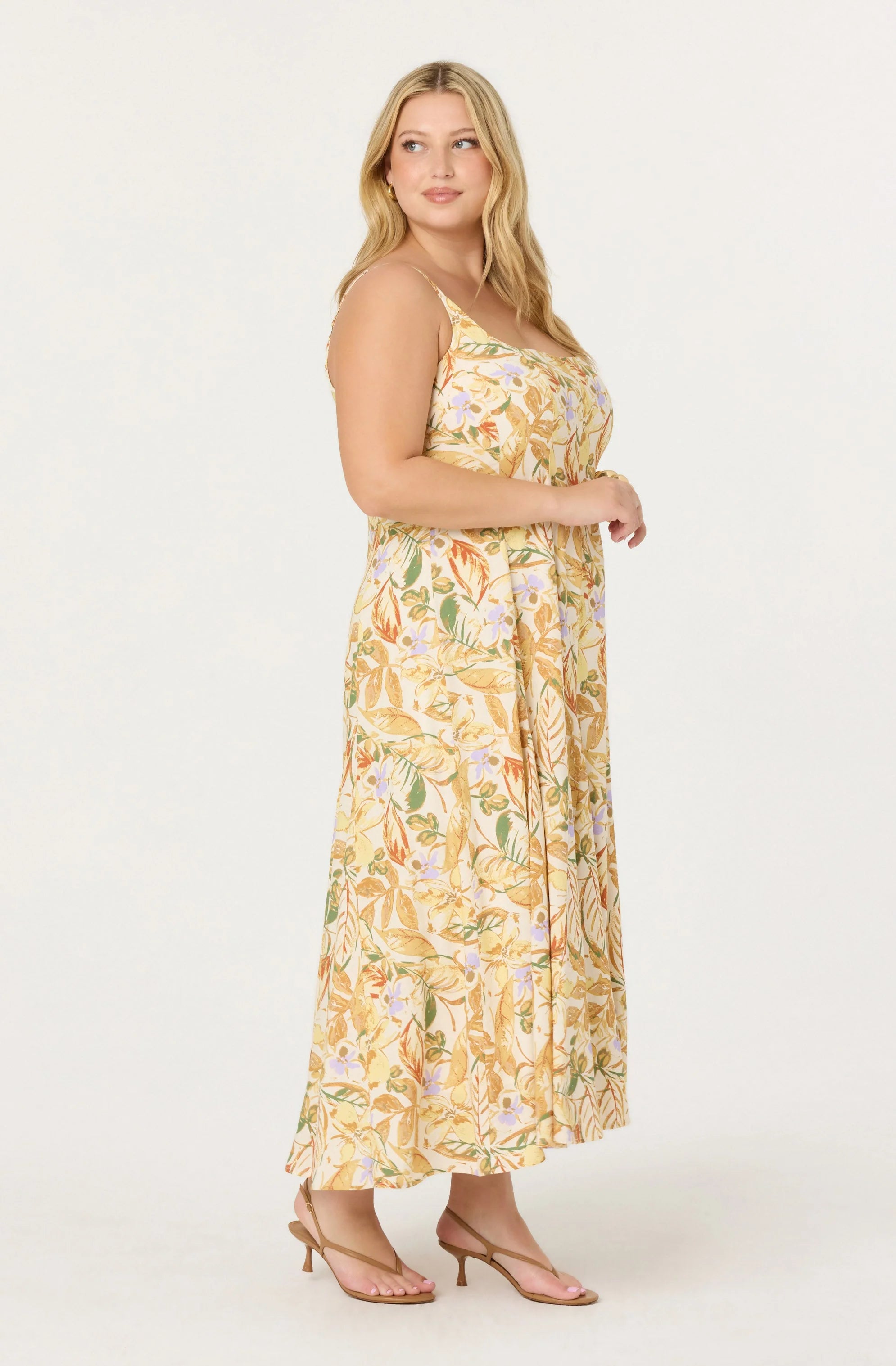 Jaleyah Paneled Flare Midi Dress