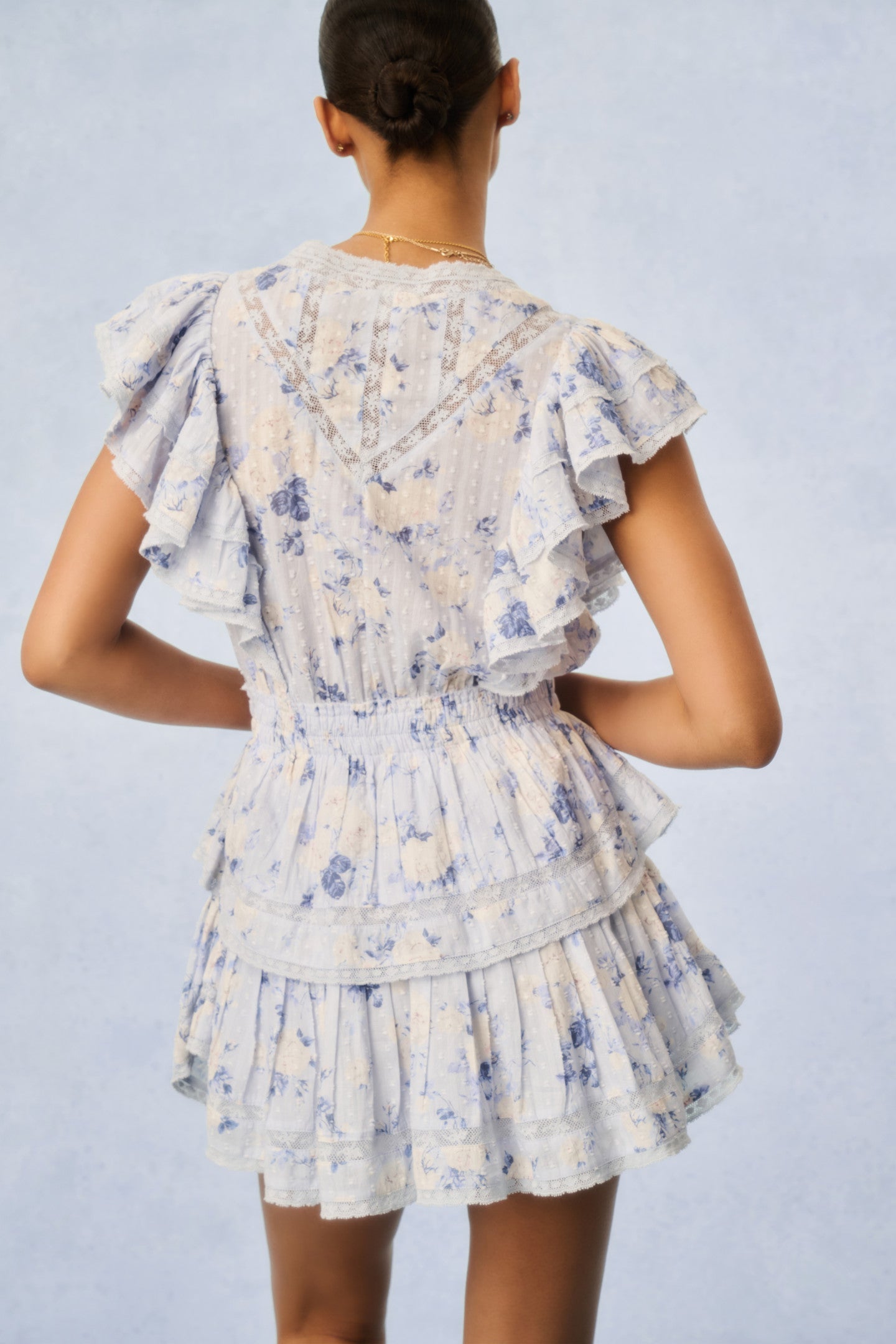 Gwen Fragrance Print Cotton Mini Dress